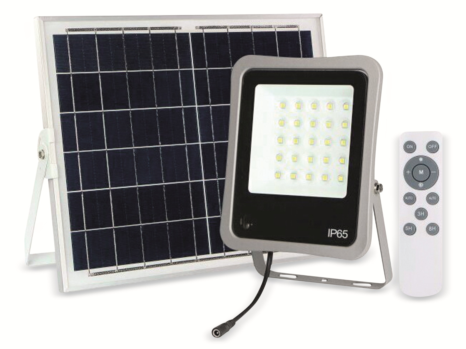 OPTONICA Solar LED-Fluter mit Fernbedienung, 6 W, 400 lm, IP65, 6000 K