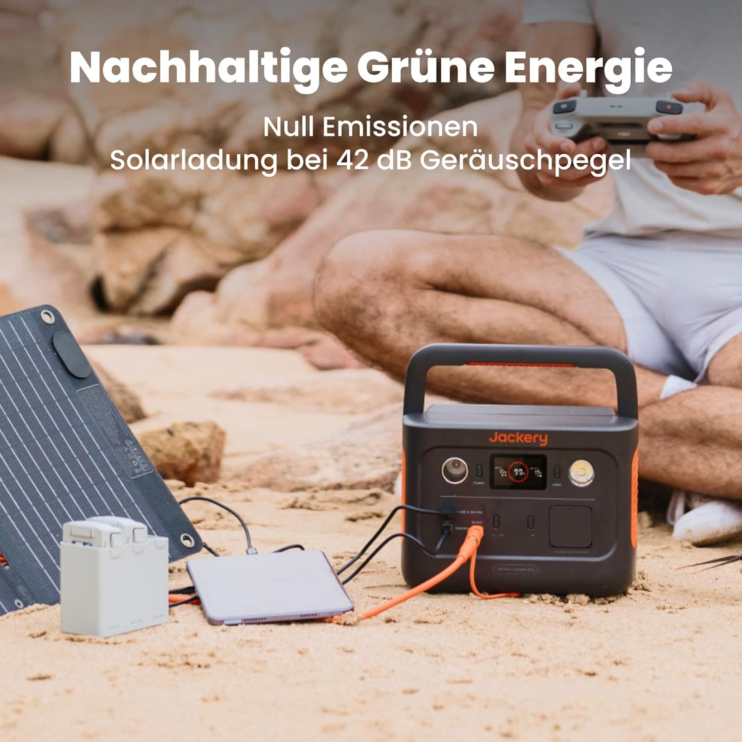 JACKERY Powerstation Explorer 240 V2, LiFePO4, 256 Wh, 300 W, 5-Port, USB-C PD 100 W, faltbarer Tragegriff JACKERY Powerstation Explorer 240 V2, LiFePO4, 256 Wh, 300 W, 5-Port, USB-C PD 100 W, faltbarer Tragegriff