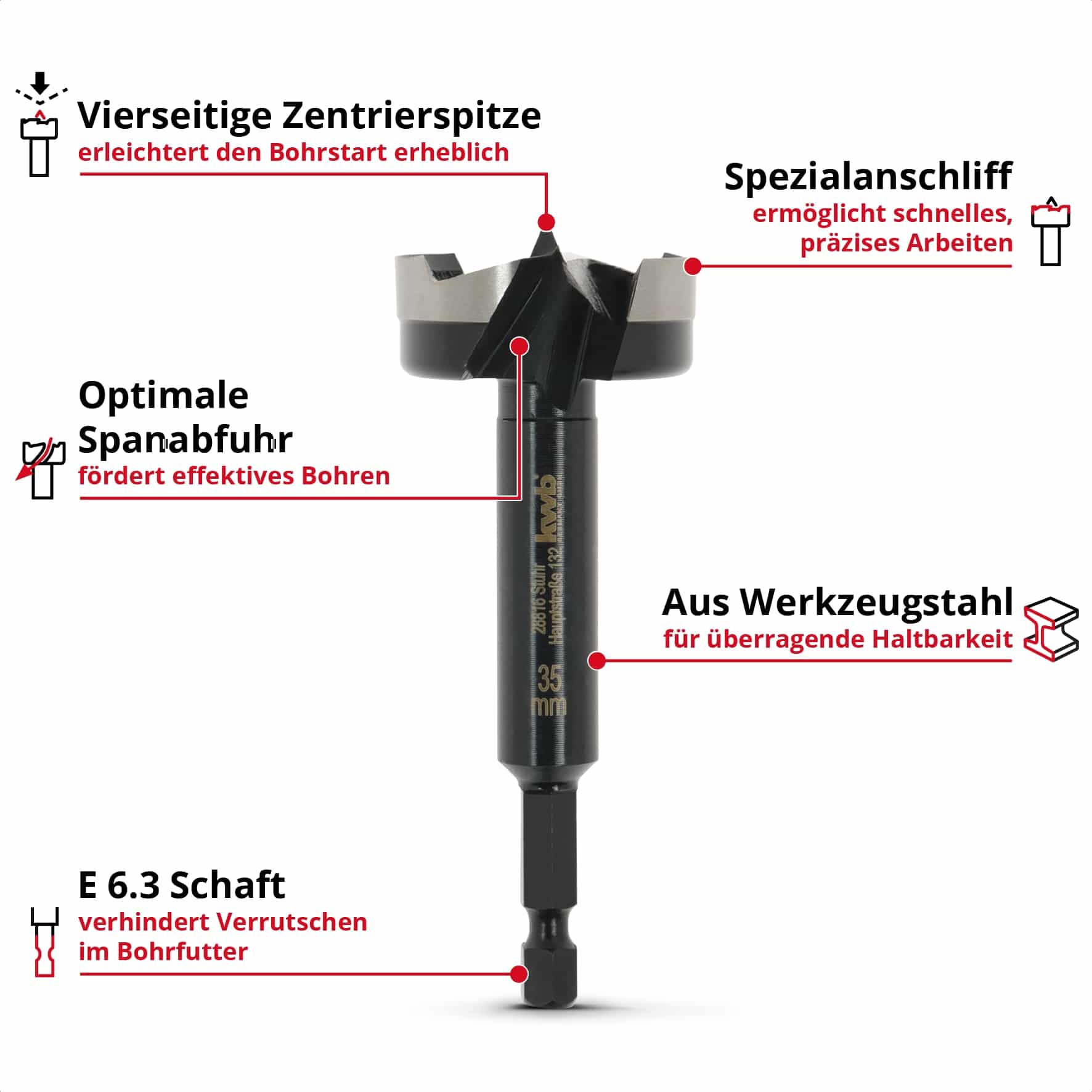 KWB Forstnerbohrer, 706435, 35 mm KWB Forstnerbohrer, 706435, 35 mm