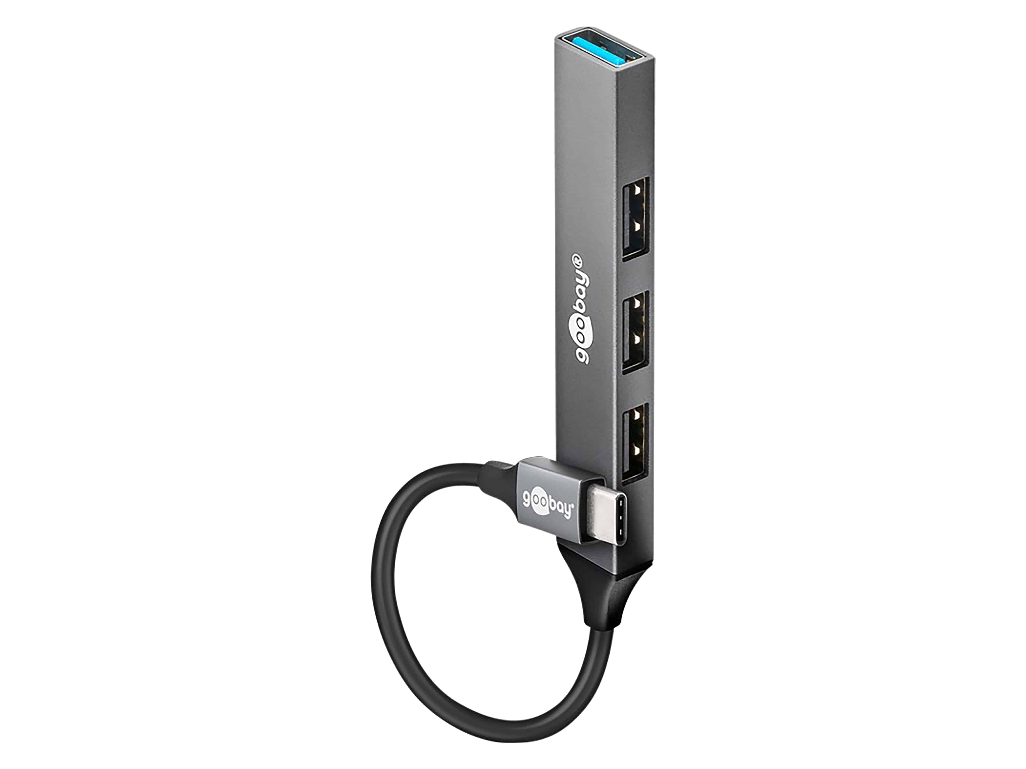 GOOBAY USB-C Hub 74457 Slim 4 Port USB-C auf USB-A