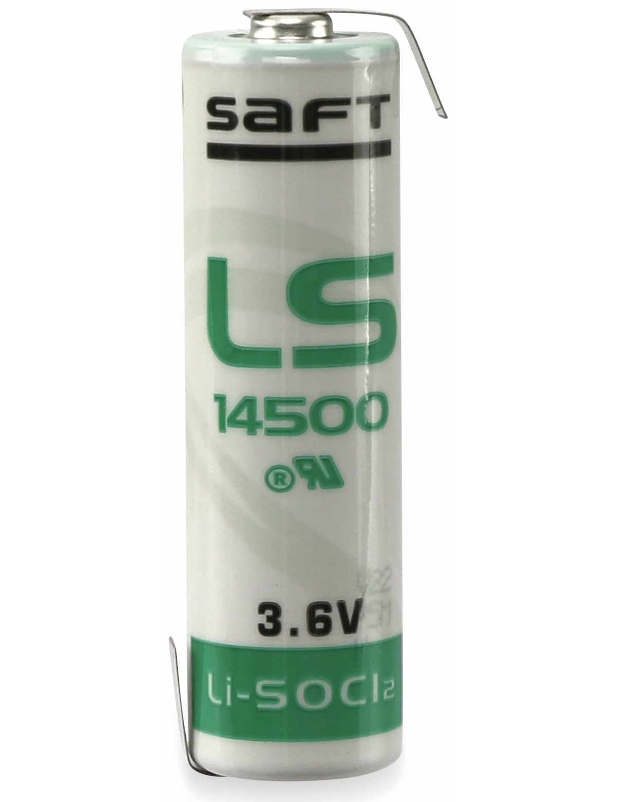 SAFT Lithium-Batterie LS 14500-CNR AA, mit Lötfahne, 3,6 V-, 2600 mAh SAFT Lithium-Batterie LS 14500-CNR AA, mit Lötfahne, 3,6 V-, 2600 mAh