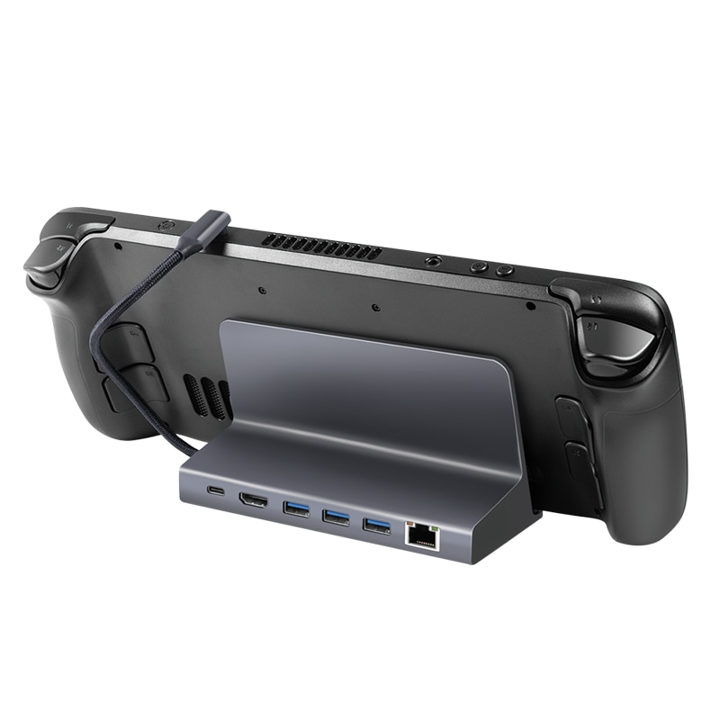 LOGILINK USB 3.2 Dockingstation UA0408, Gen1, 6-Port, USB-C PD, Aluminium-Silber