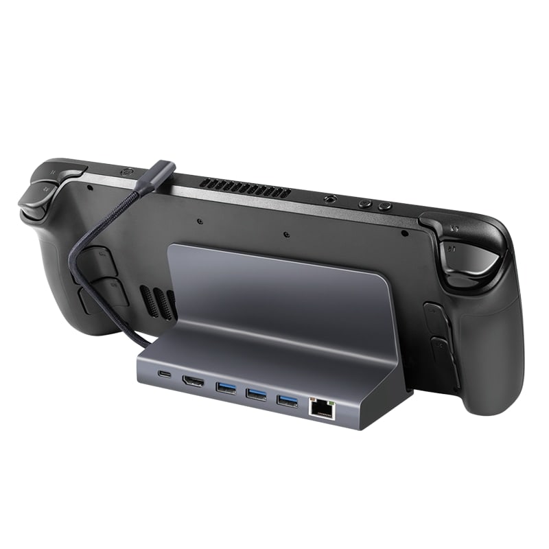 LOGILINK USB 3.2 Dockingstation UA0408, Gen1, 6-Port, USB-C PD, Aluminium-Silber