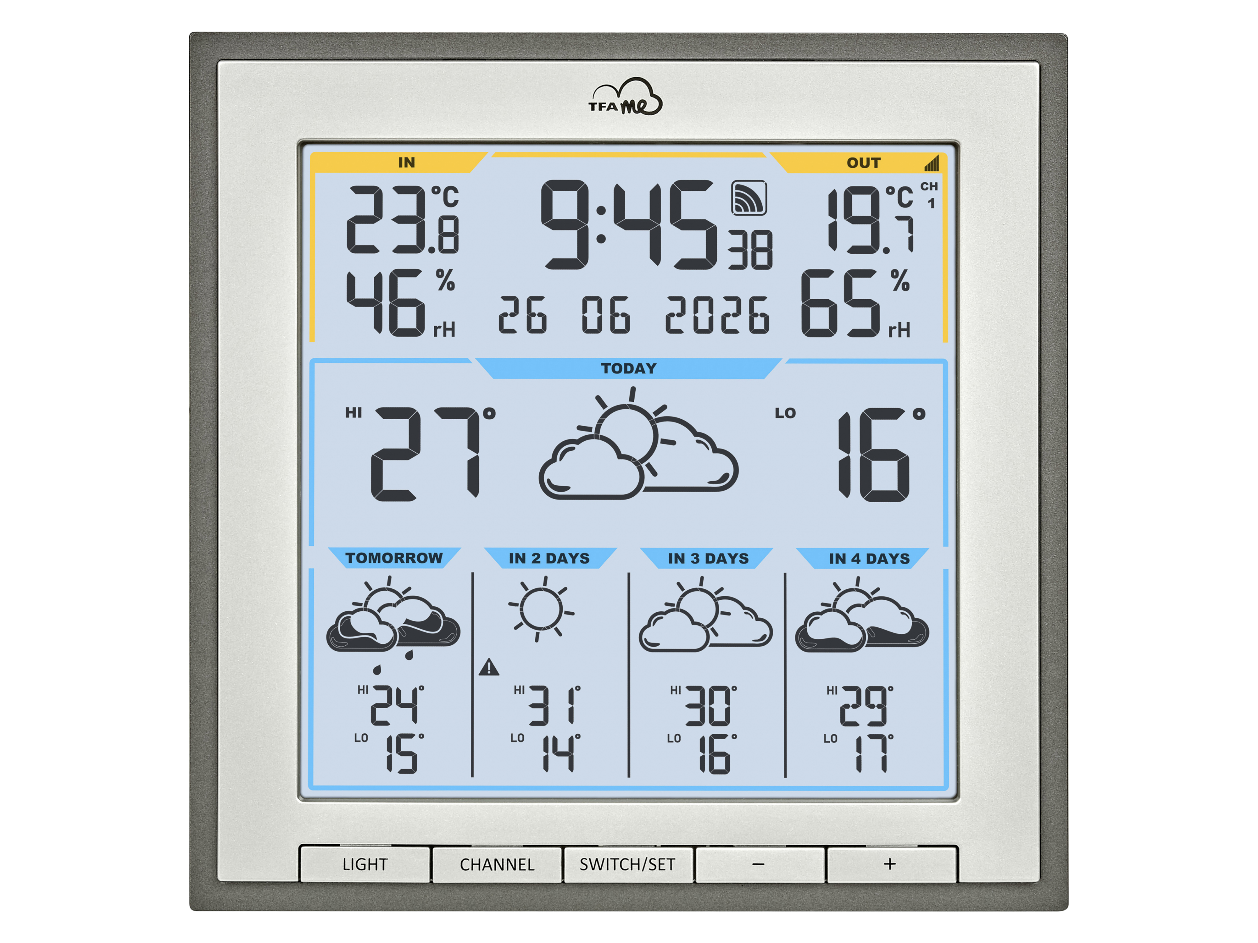TFA WLAN Funk-Wetterstation TFA.me ID-08, anthrazit