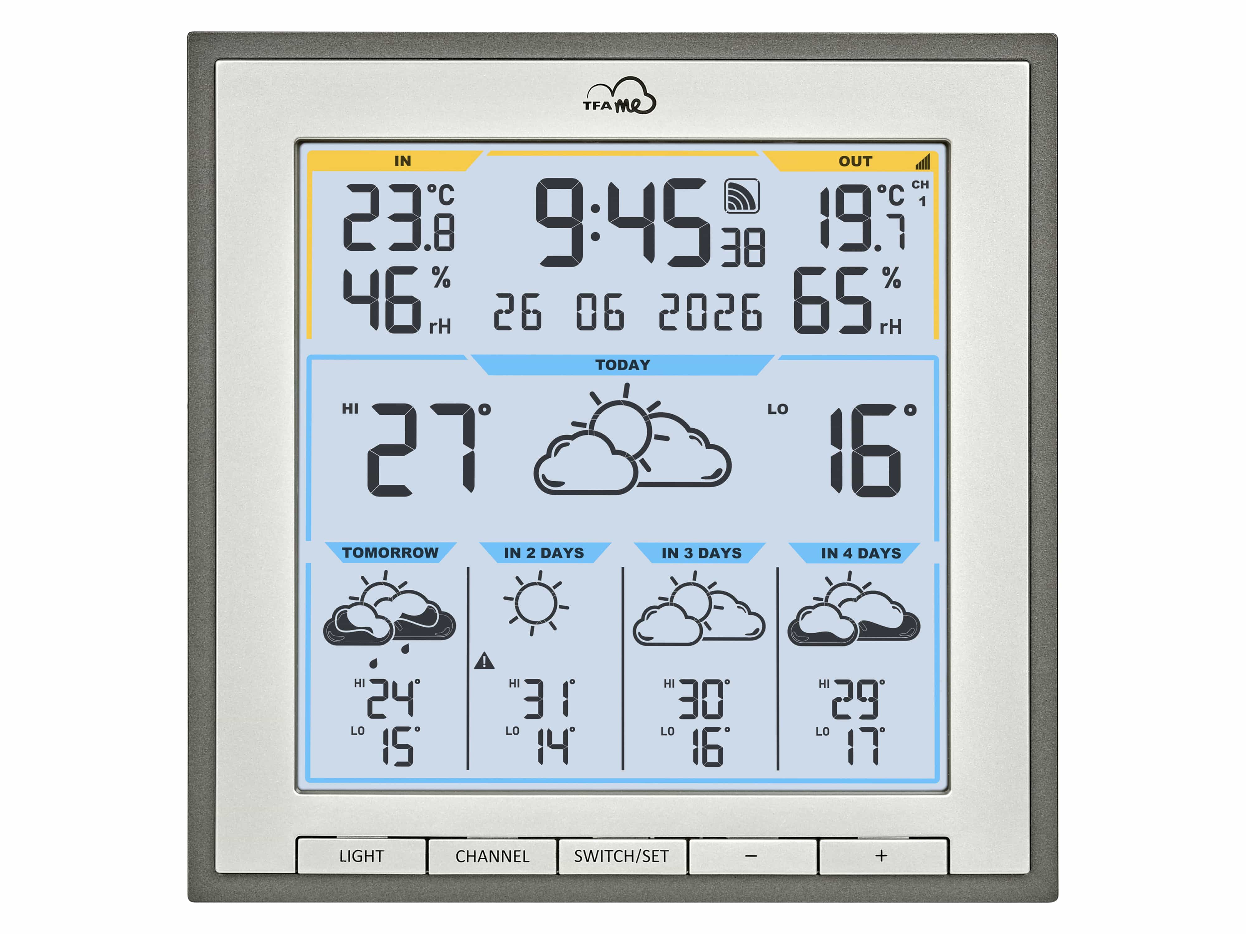 TFA WLAN Funk-Wetterstation TFA.me ID-08, anthrazit