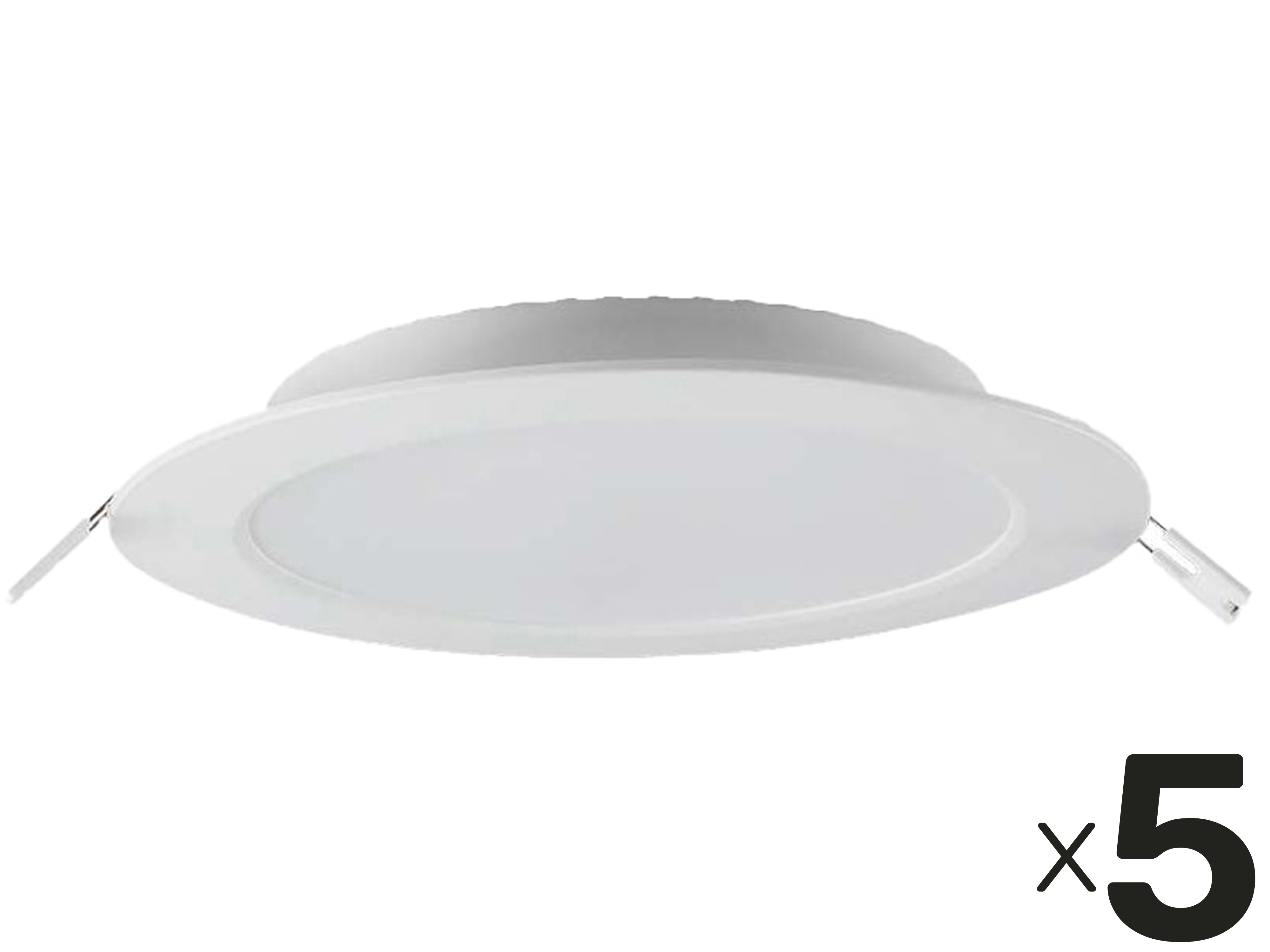 V-TAC LED-Einbauleuchte VT-61024, EEK: E, 24 W, 2640 lm, 4000 K, 5 Stück