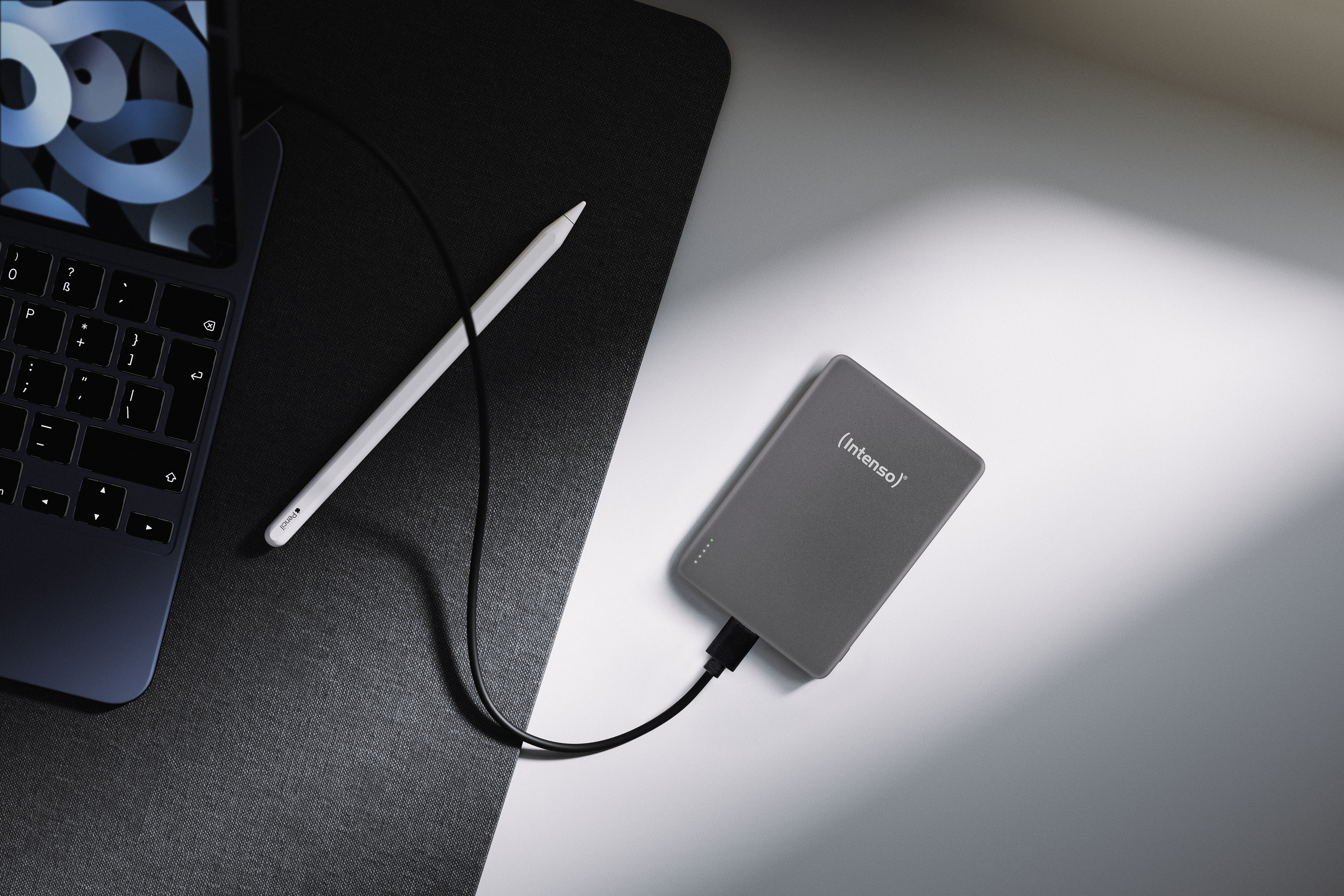 INTENSO Powerbank Magnetic Wireless, MW 5000, 5000 mAh, grau