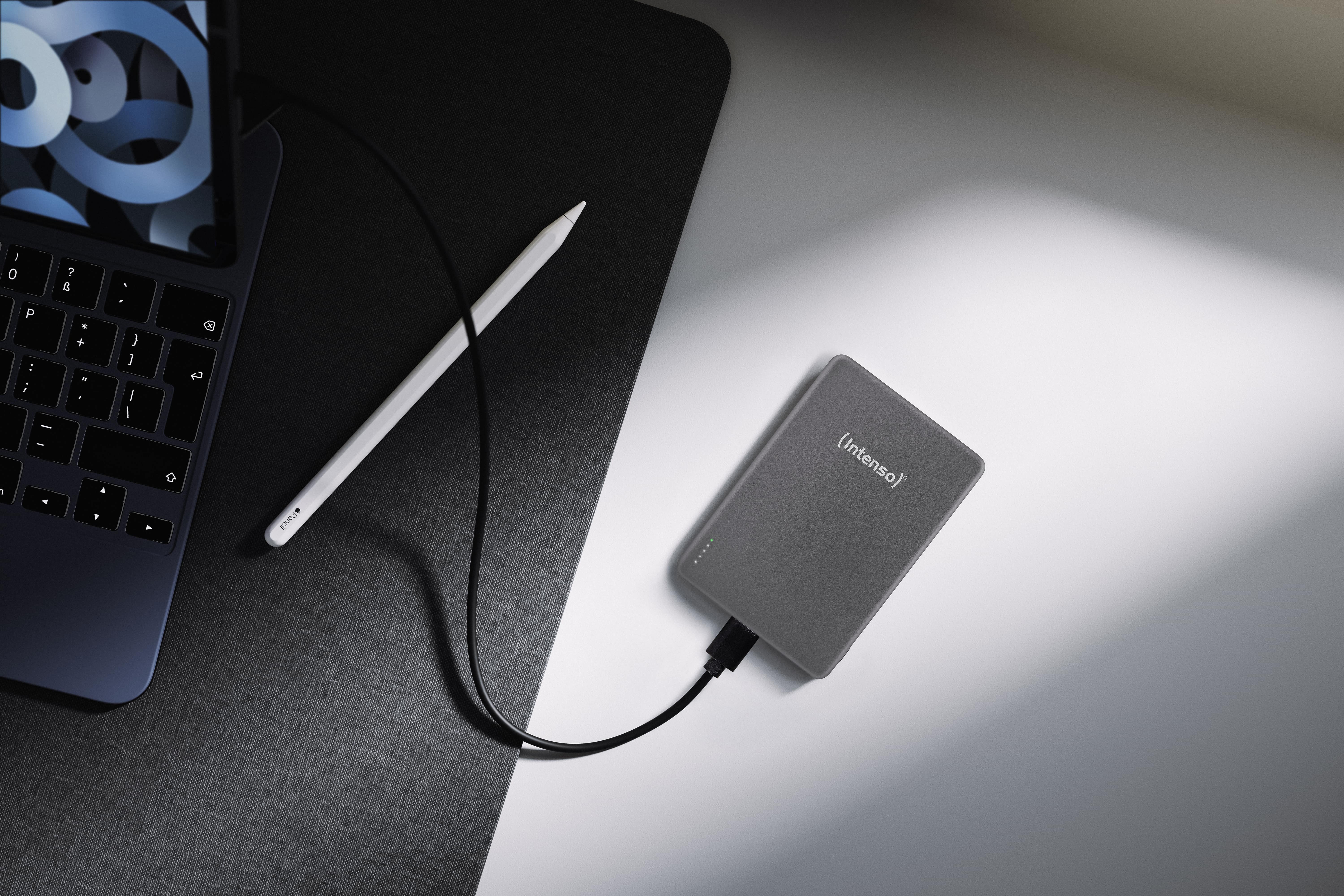 INTENSO Powerbank Magnetic Wireless, MW 5000, 5000 mAh, grau