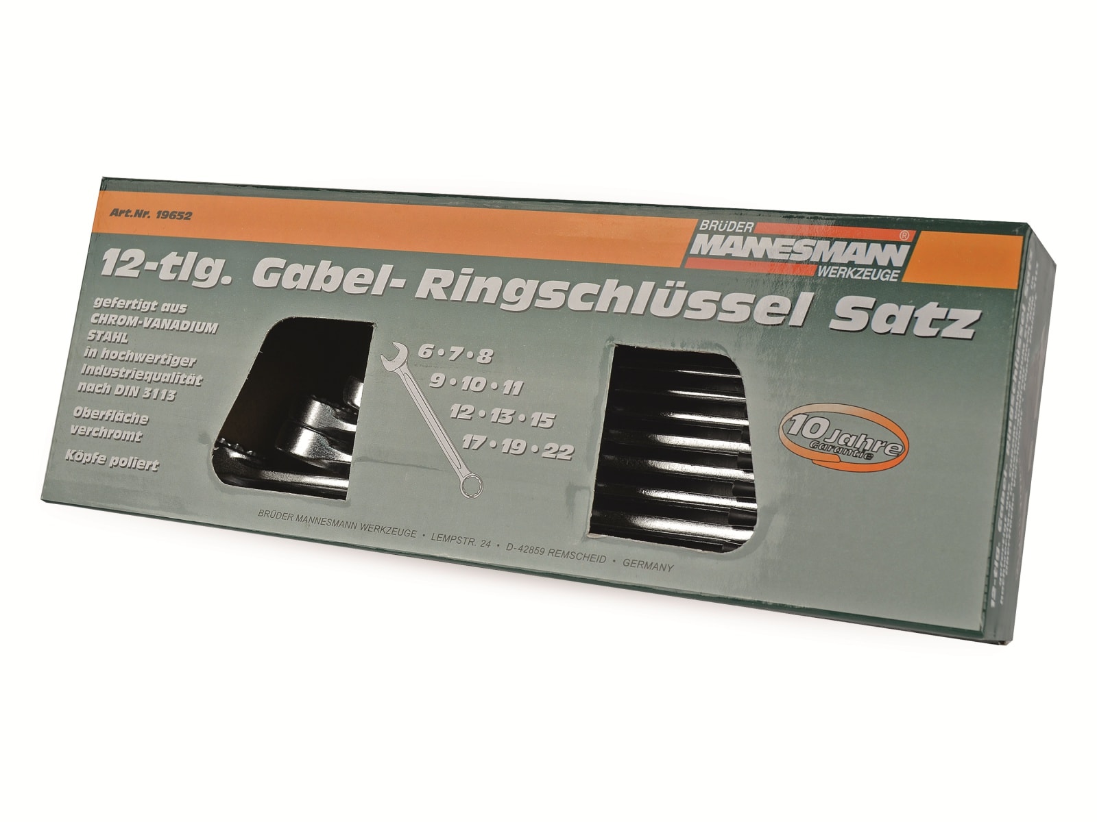 BRÜDER MANNESMANN Gabel-/ Ringschlüsselsatz, 12-teilig