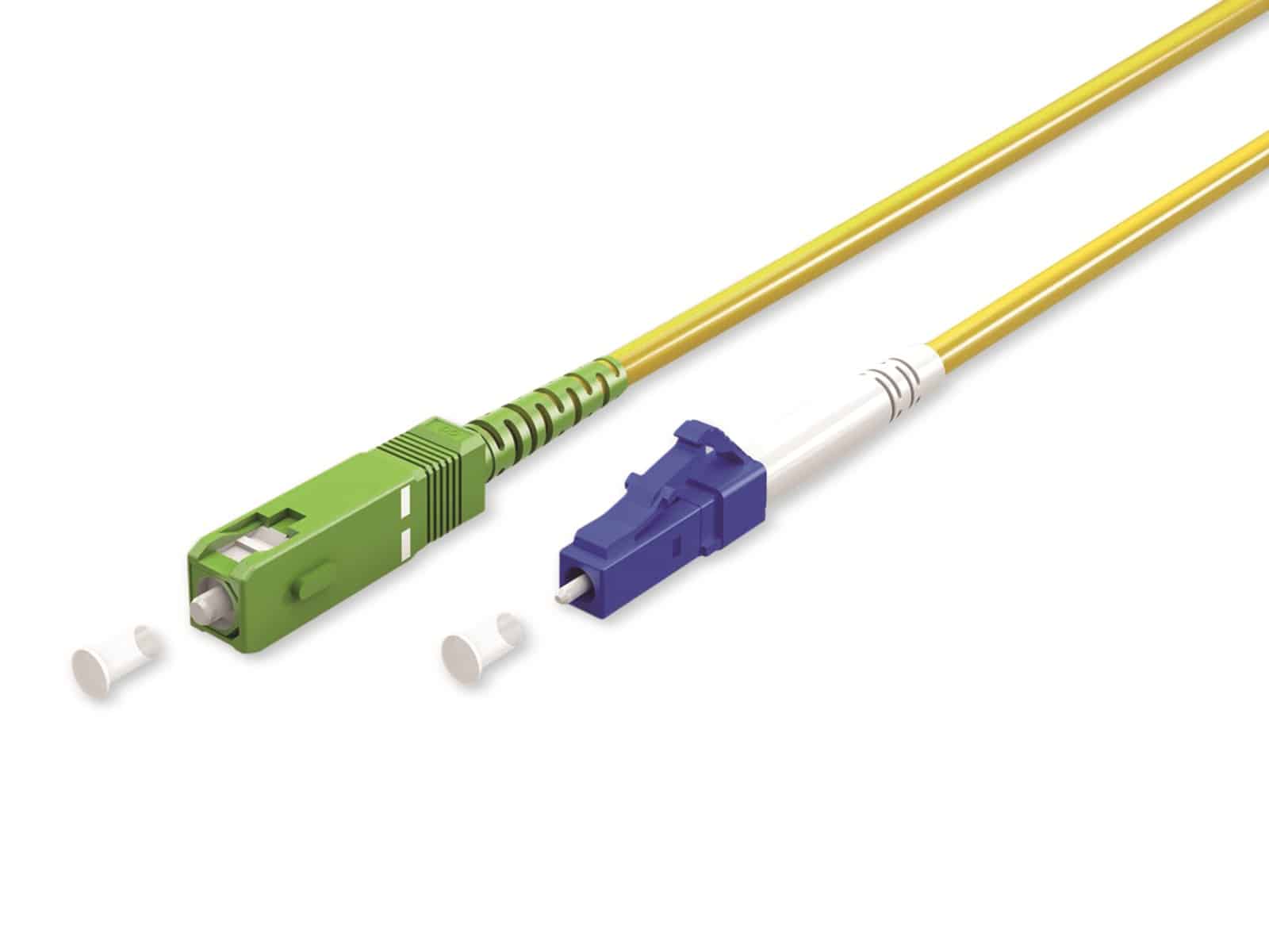 GOOBAY Singlemode Glasfaserkabel, SC-APC/LC-UPC, OS2, Simplex, gelb, 0,5 m