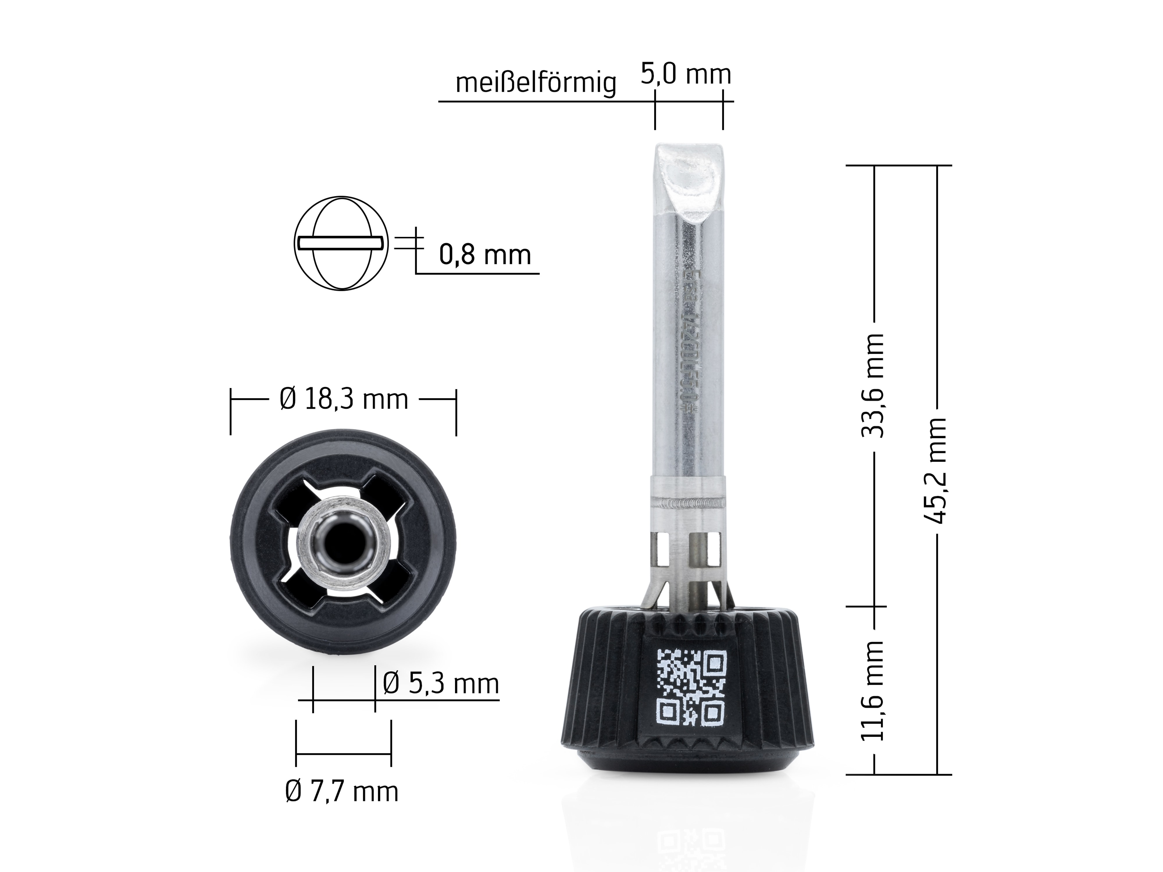 ERSA Lötspitze, 0142CDLF50/SB, meißelförmig, 5,0 mm