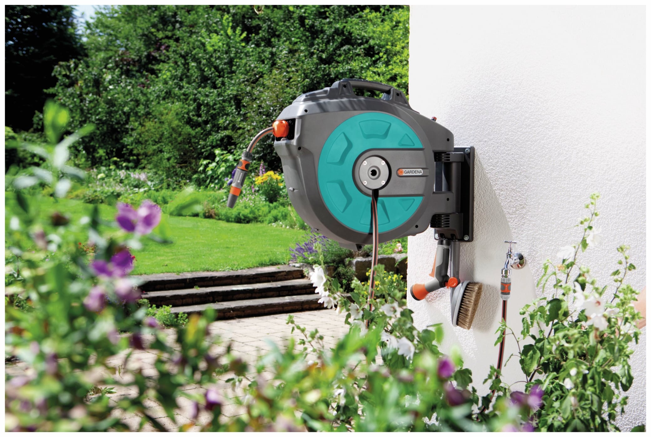 Gardena Wandschlauchbox 25 8023-20 roll-up automatic, 25 m