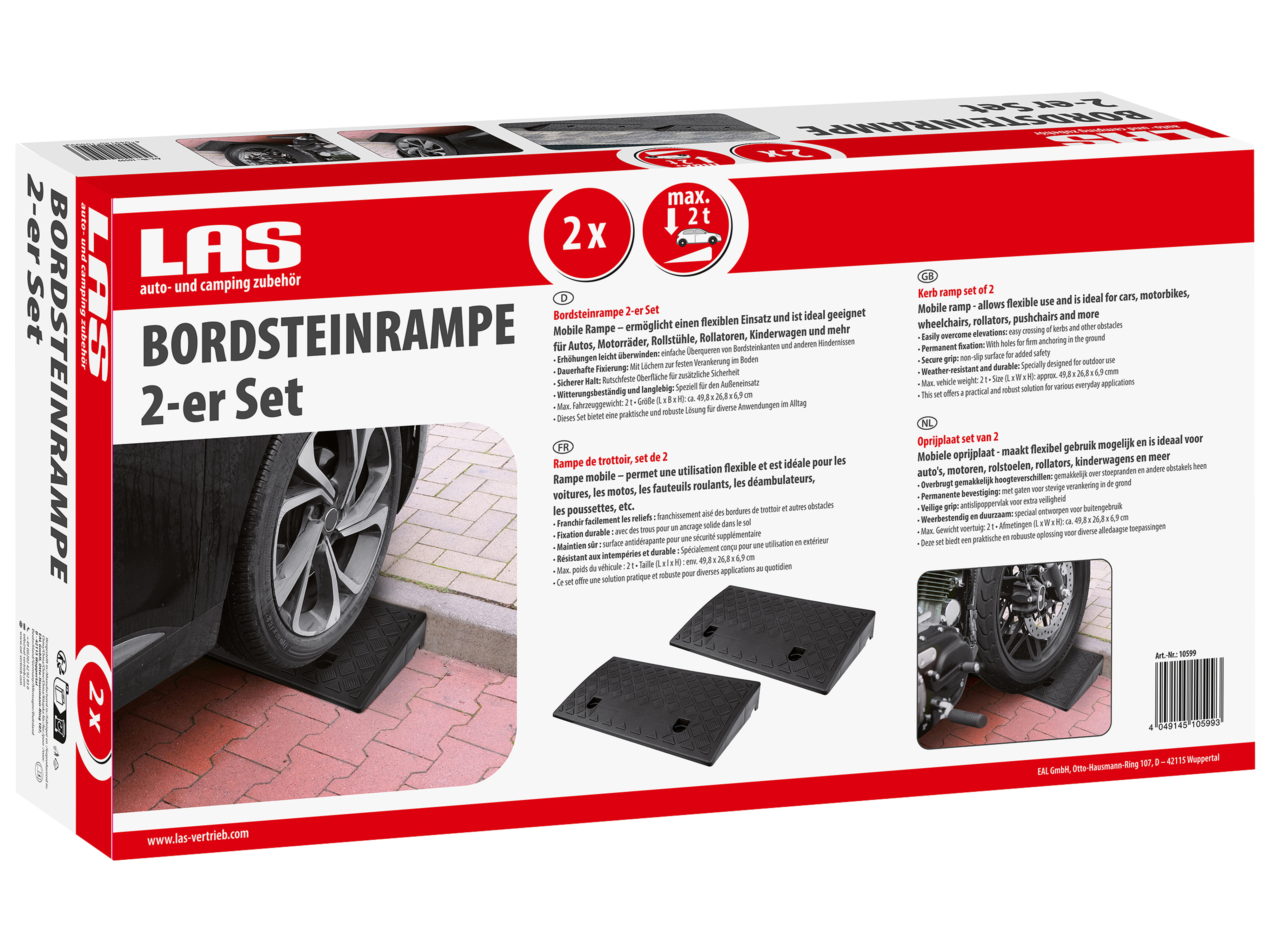 LAS Bordsteinrampe, 10599, max. 2t, 2er-Set