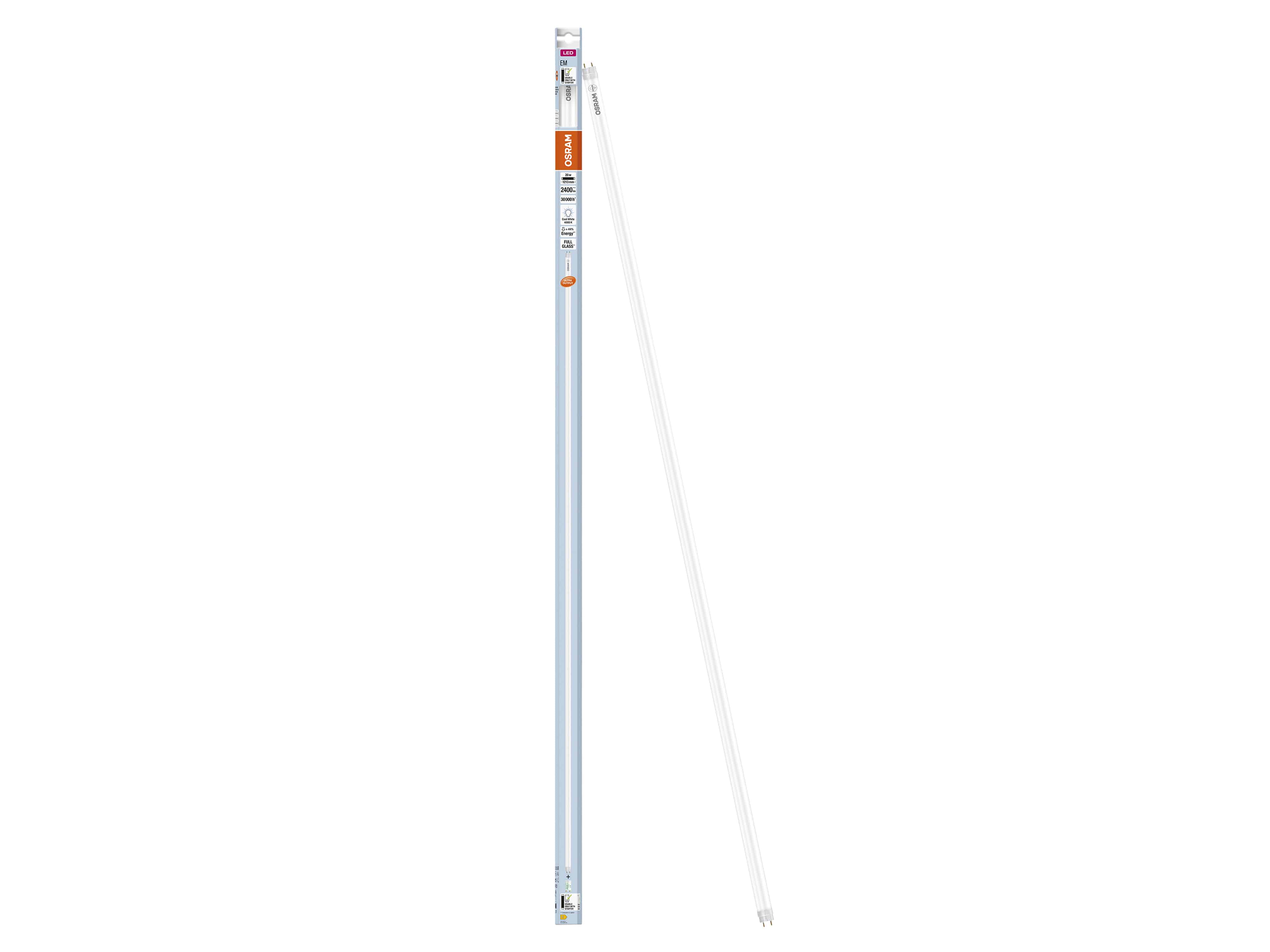 OSRAM LED-Röhre, T8, 1200mm, G13, EEK: E, 20W, 2400lm, 4000K