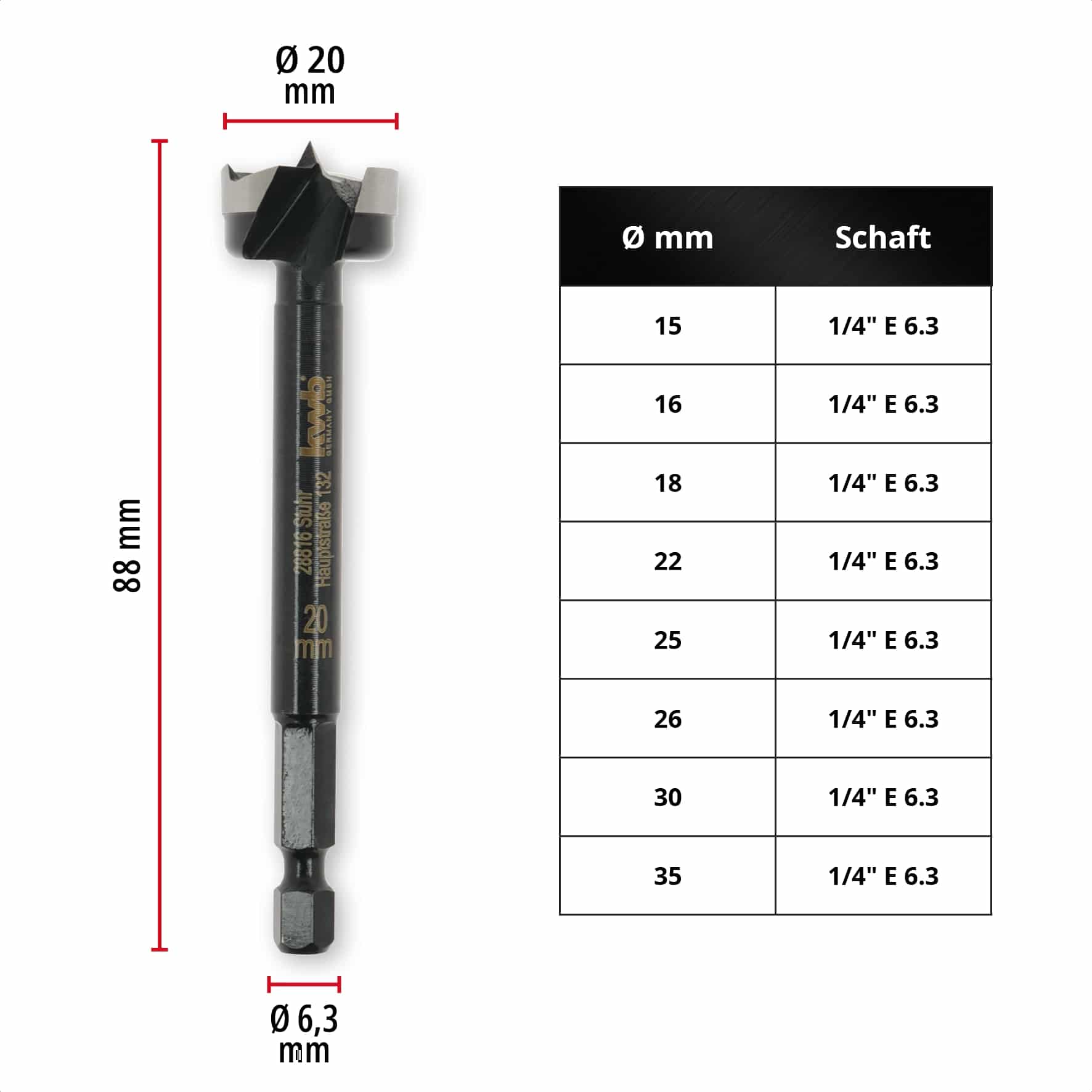 KWB Forstnerbohrer, 706420, 20 mm KWB Forstnerbohrer, 706420, 20 mm