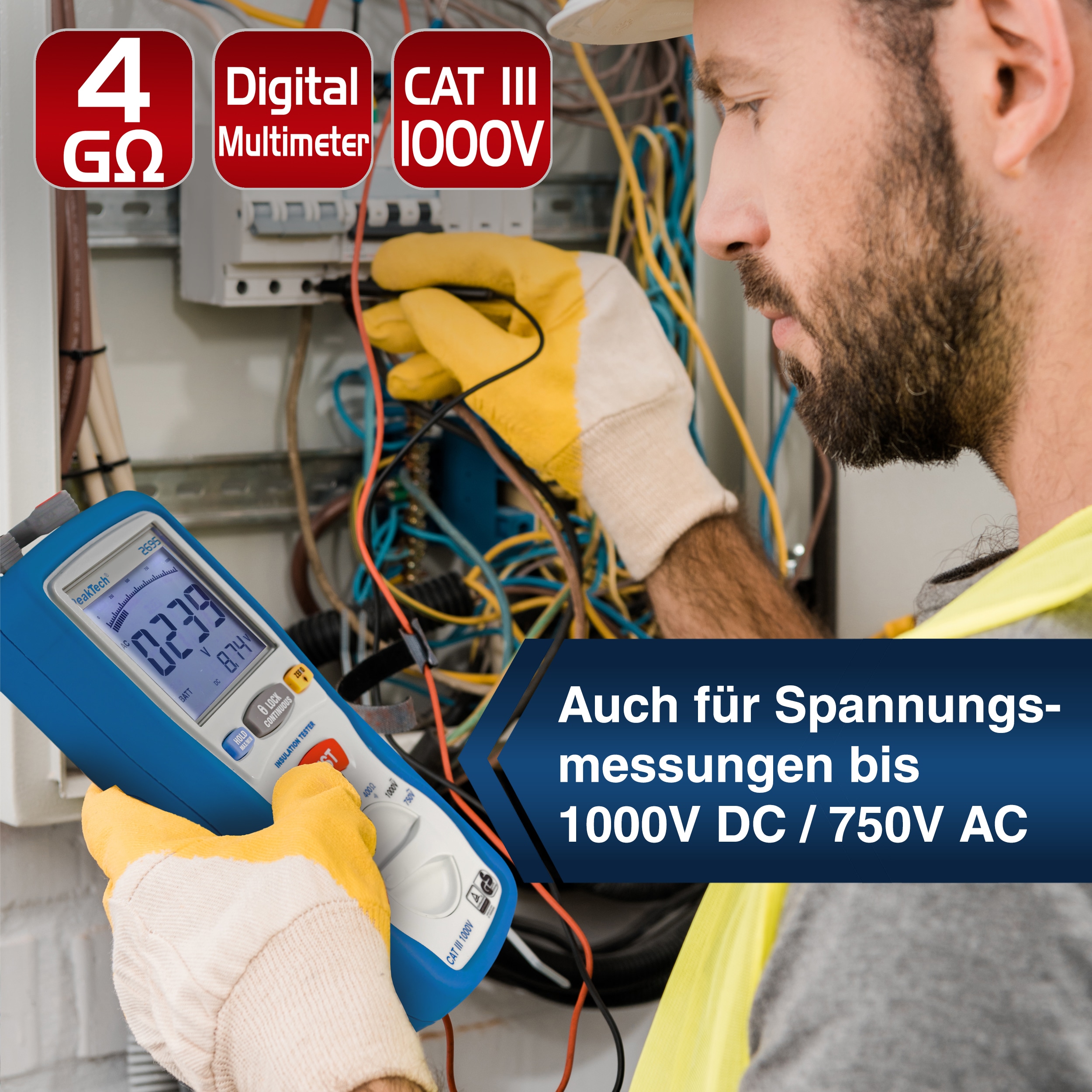 PEAKTECH Isolationsmessgerät, P 2695