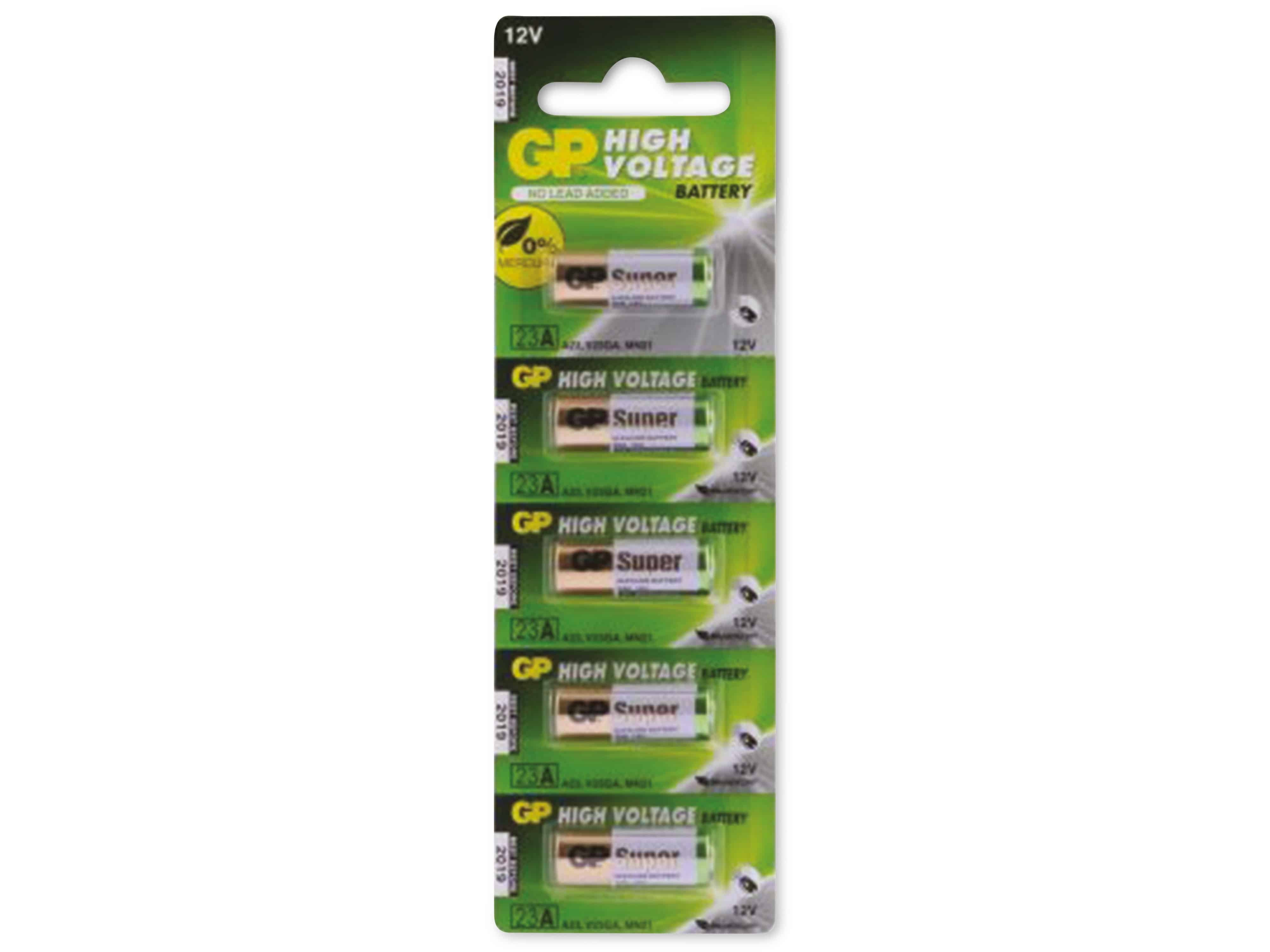 GP Alkaline HighVoltage Batterie 23A, 23A High Voltage Alakline, 5 Stck.