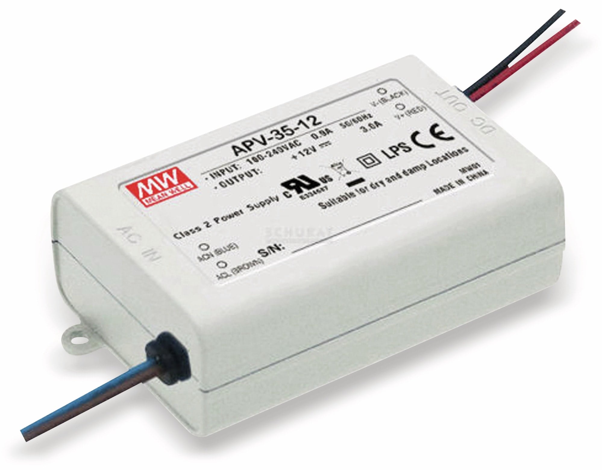 MEAN WELL Schaltnetzteil APV-35-12, 12 V-/3 A MEAN WELL Schaltnetzteil APV-35-12, 12 V-/3 A