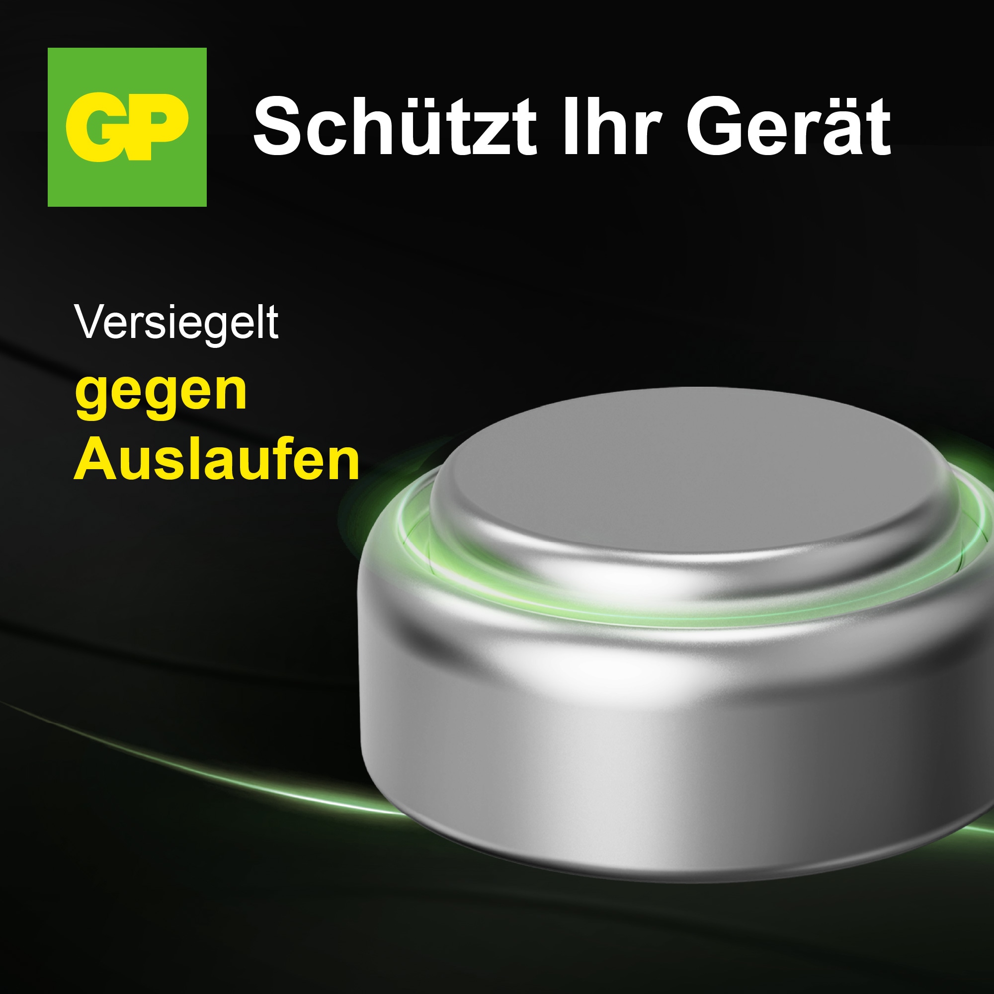 GP Knopfzelle LR44, Alkaline, 1,5 V-, 10 Stück