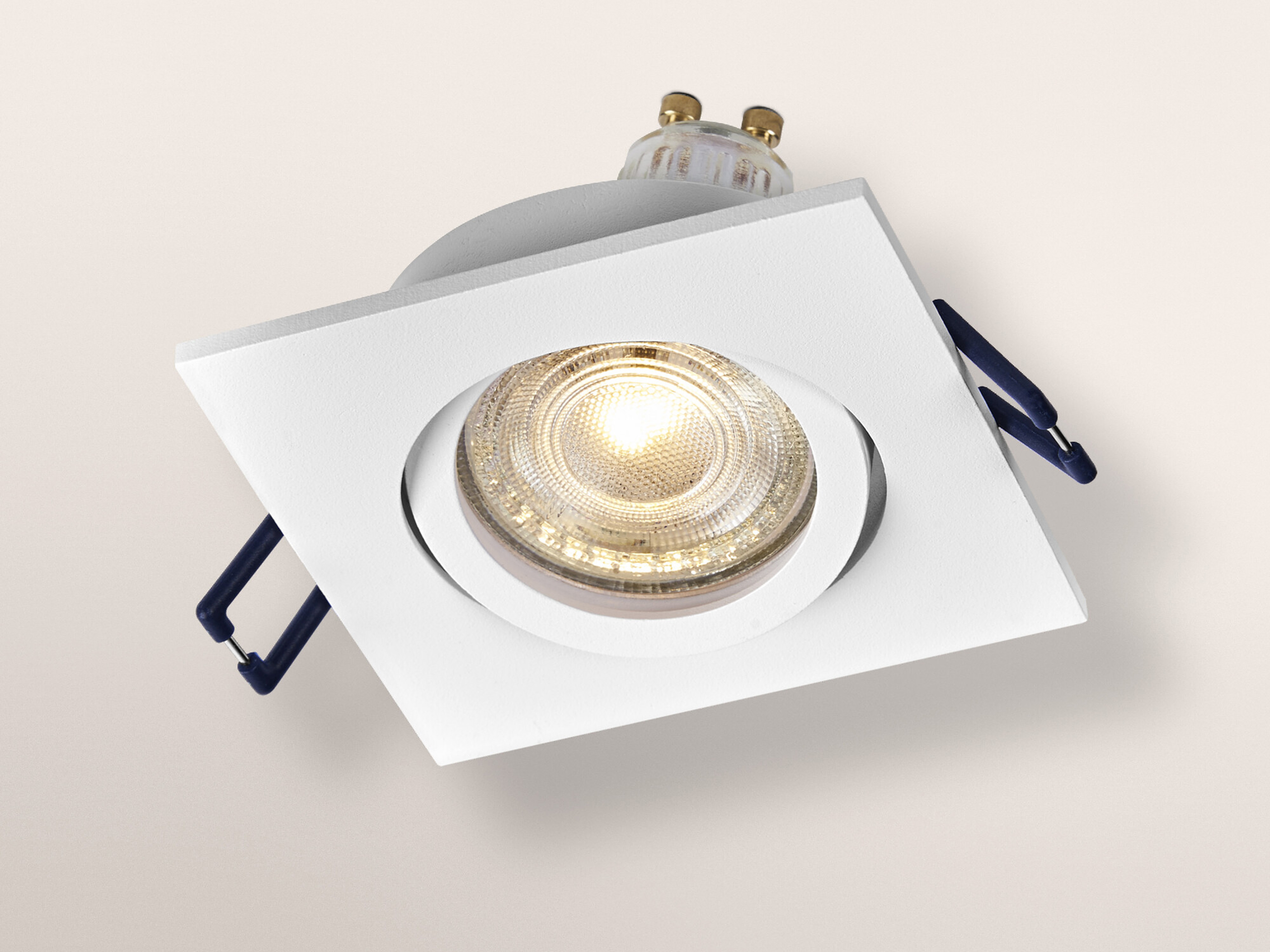 OSRAM LED-Einbauleuchte, GU10, 4,5W, 2700K, 400lm, warmweiß, IP20, weiß, 3er Set