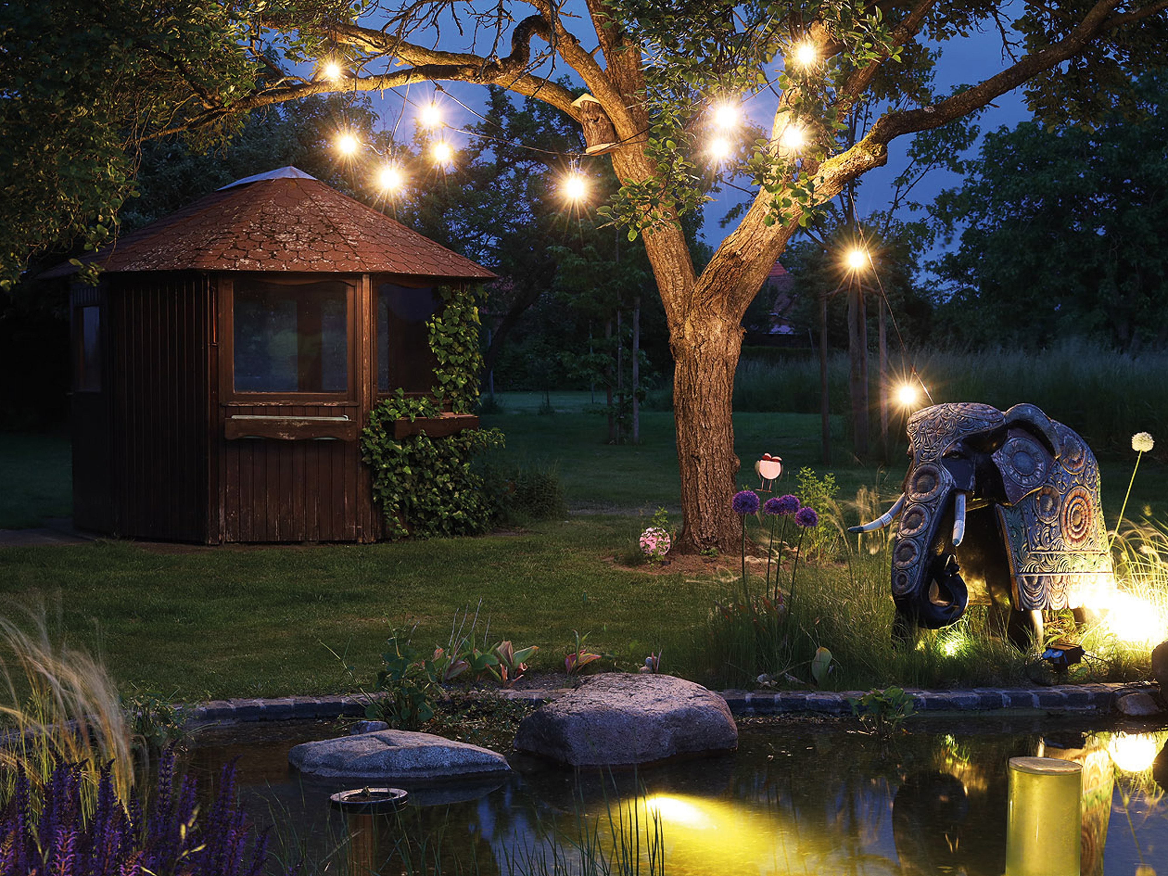 CHILITEC Solar-LED-Lichterkette CT-BGL 10Solar, 10 Lampen, IP44