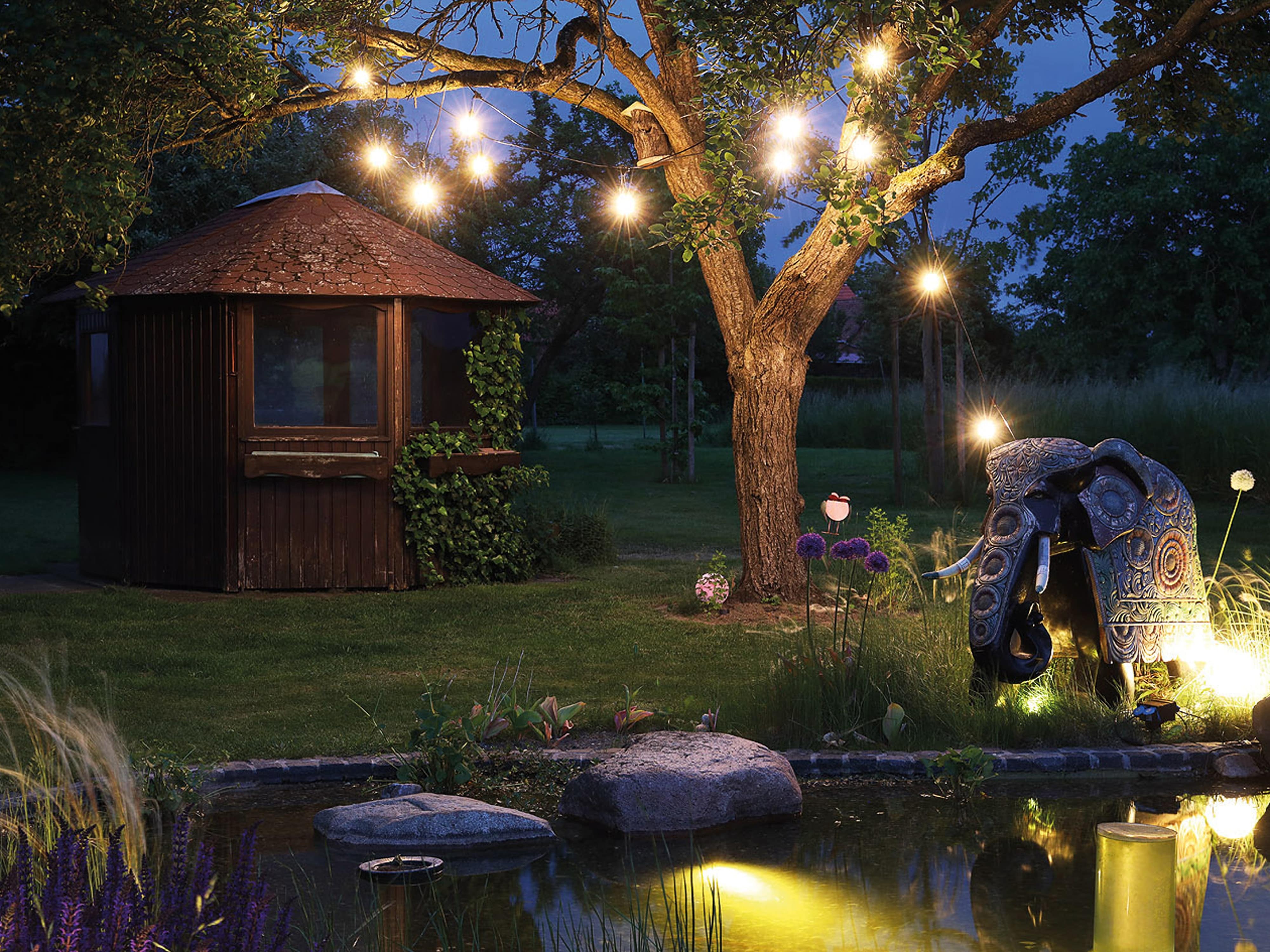 CHILITEC Solar-LED-Lichterkette CT-BGL 10Solar, 10 Lampen, IP44