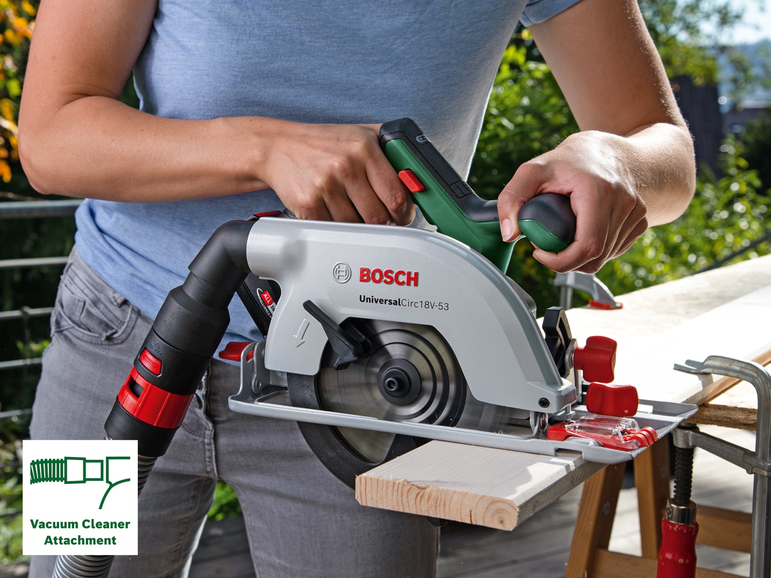 BOSCH Akku-Handkreissäge UniversalCirc 18V-53, 06033B1400, Solo BOSCH Akku-Handkreissäge UniversalCirc 18V-53, 06033B1400, Solo