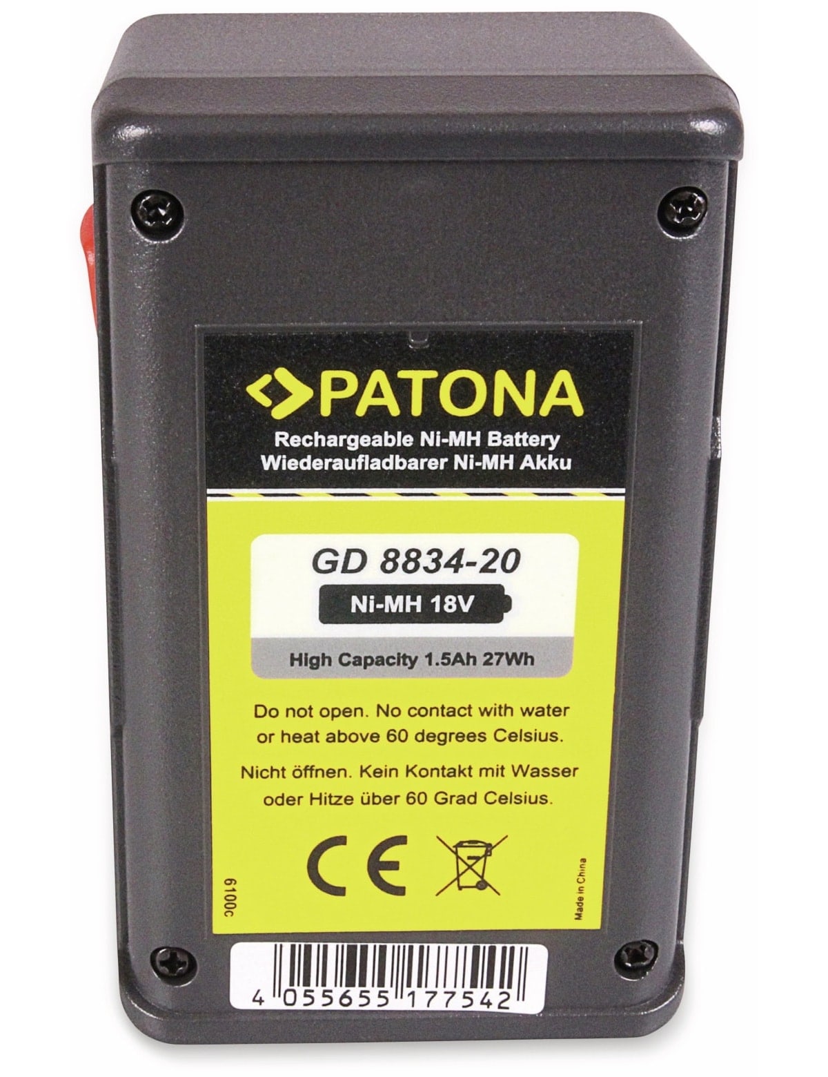 Patona Werkzeugakku 18 V-, 1,5 Ah, für Gardena Akku 8834-20 Patona Werkzeugakku 18 V-, 1,5 Ah, für Gardena Akku 8834-20