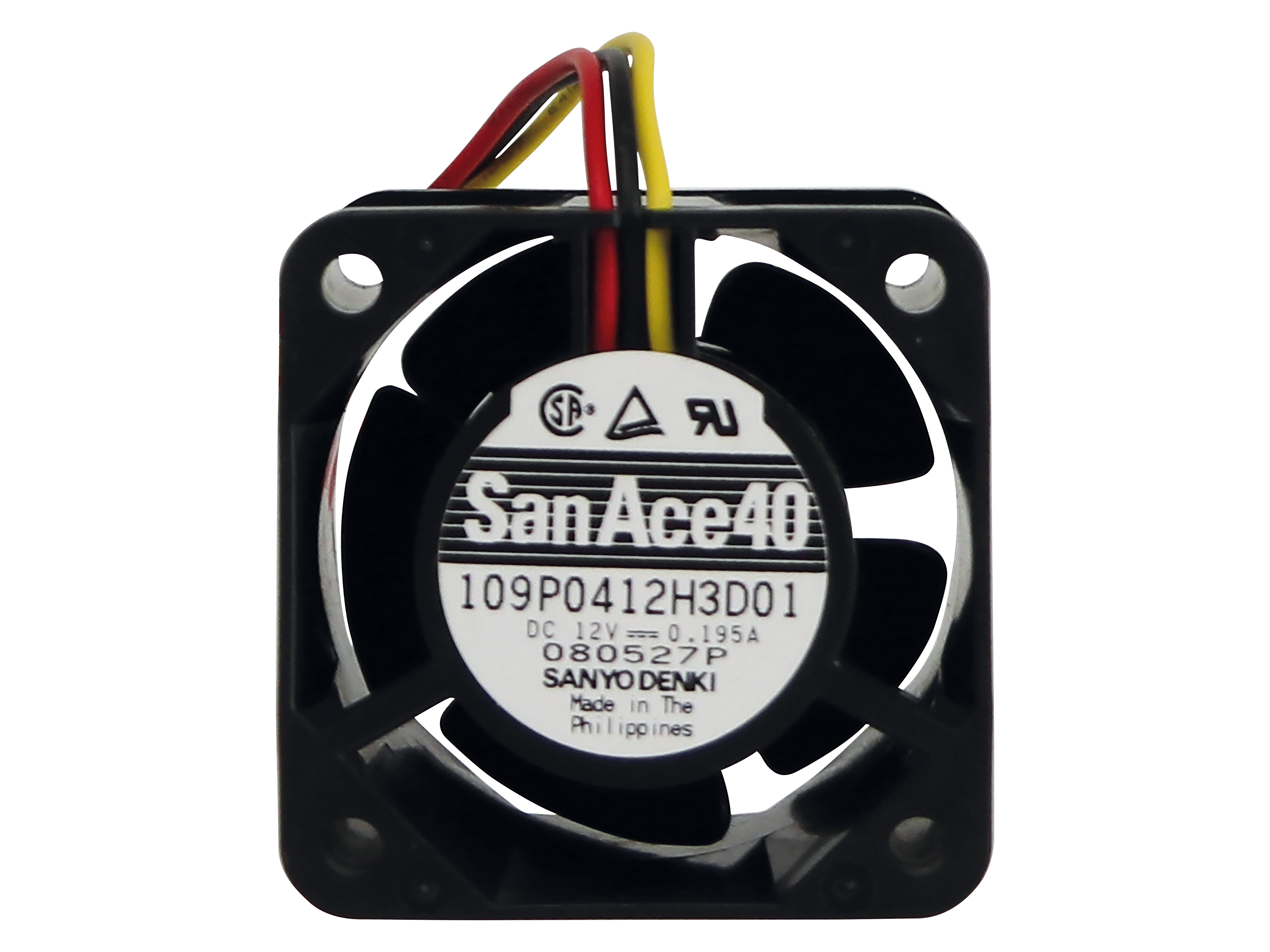 SANYO DENKI, Axiallüfter, San Ace 40, 40x40x27 mm, 12V~, 2,34W, 109P0412H3D01 SANYO DENKI, Axiallüfter, San Ace 40, 40x40x27 mm, 12V~, 2,34W, 109P0412H3D01