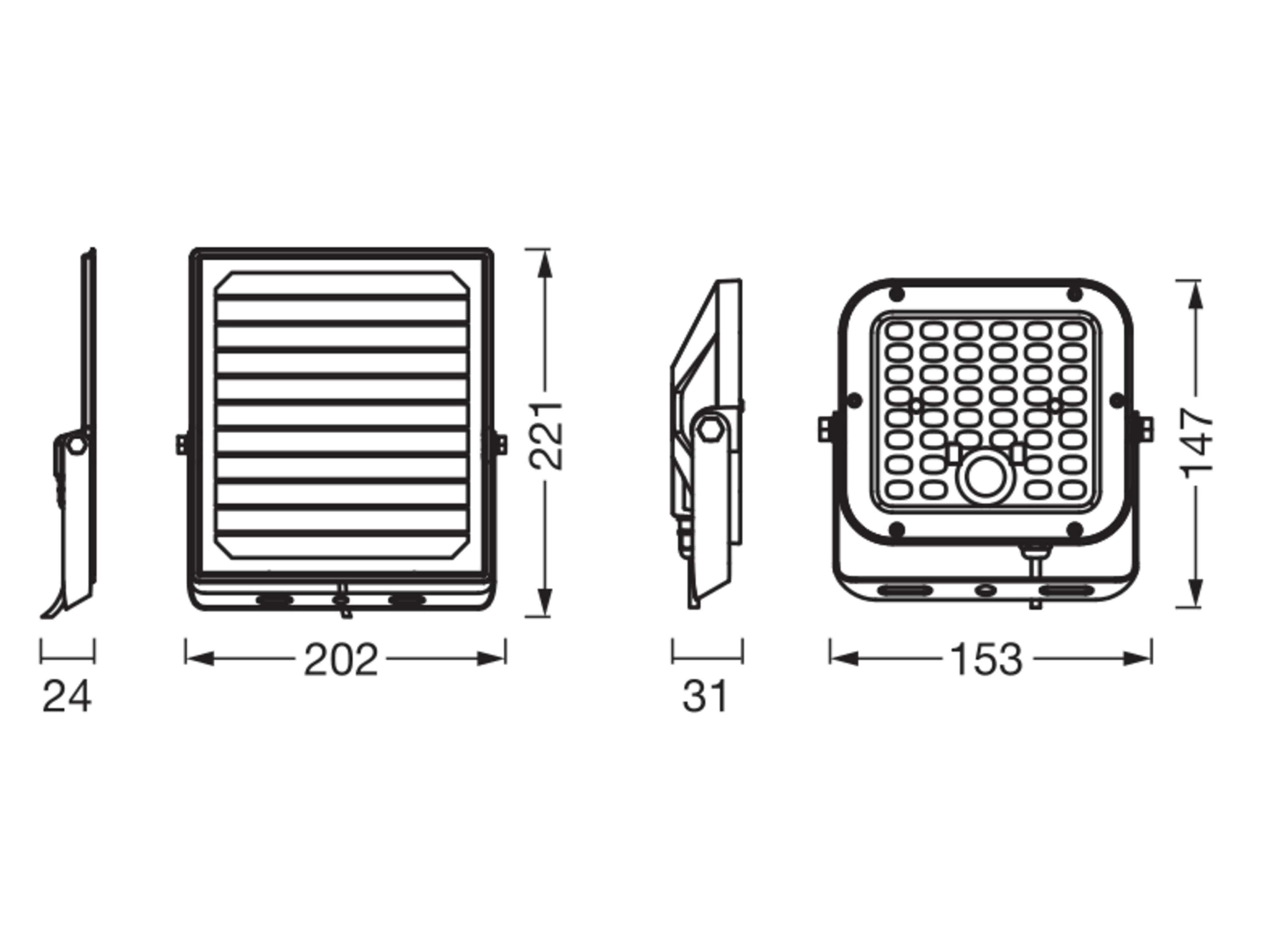 OSRAM Solar LED-Fluter, 10W, 1400lm, 4000K, schwarz OSRAM Solar LED-Fluter, 10W, 1400lm, 4000K, schwarz