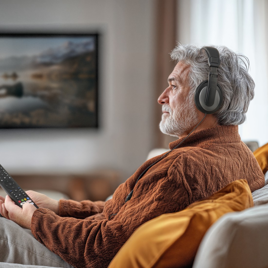 HAMA Fernsehkopfhörer ShellTV II, Over-Ear, 6 m Kabel, schwarz