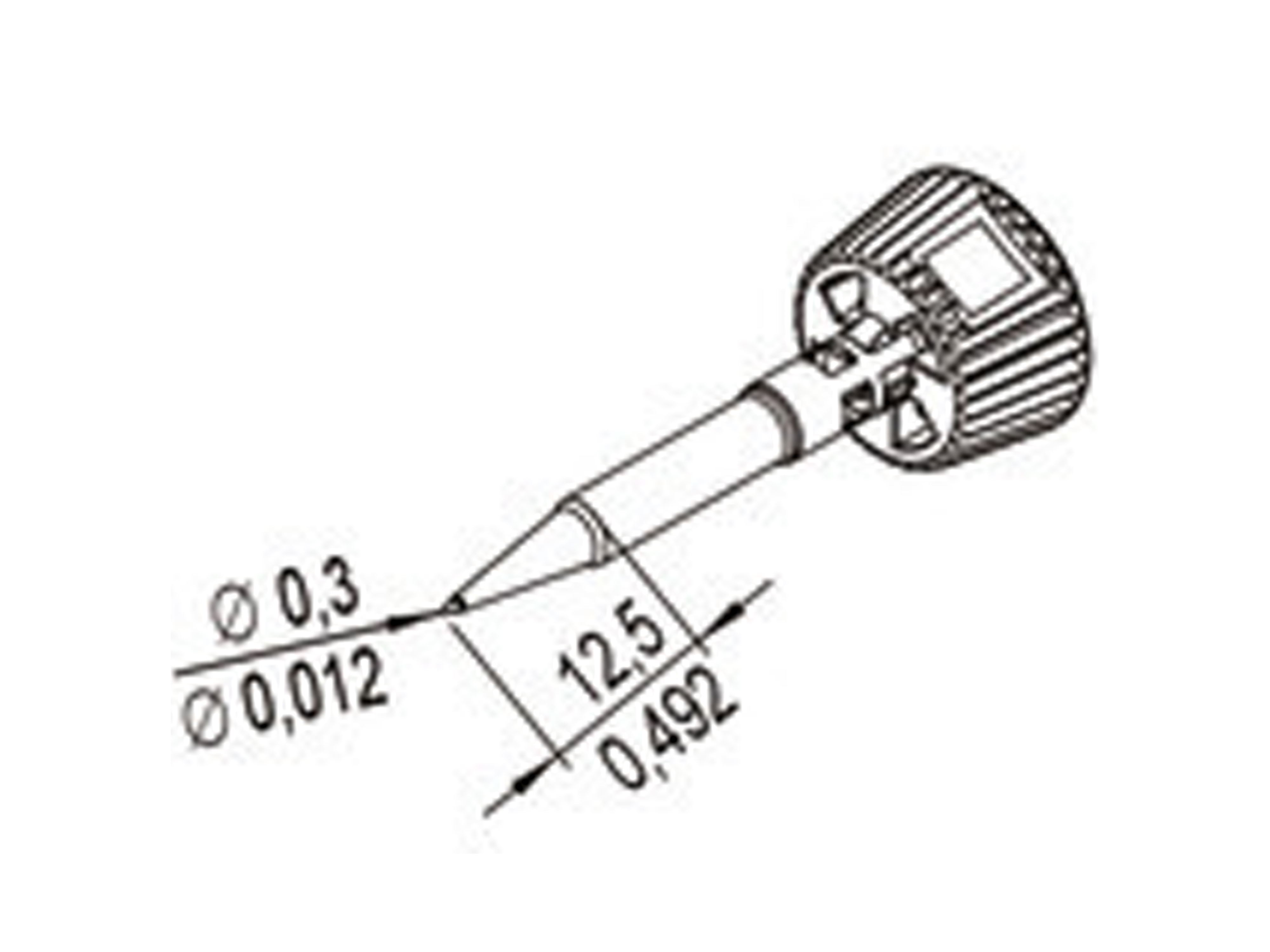 ERSA Lötspitze, 0142PDLF03L/SB, bleistiftspitz, 0,3 mm