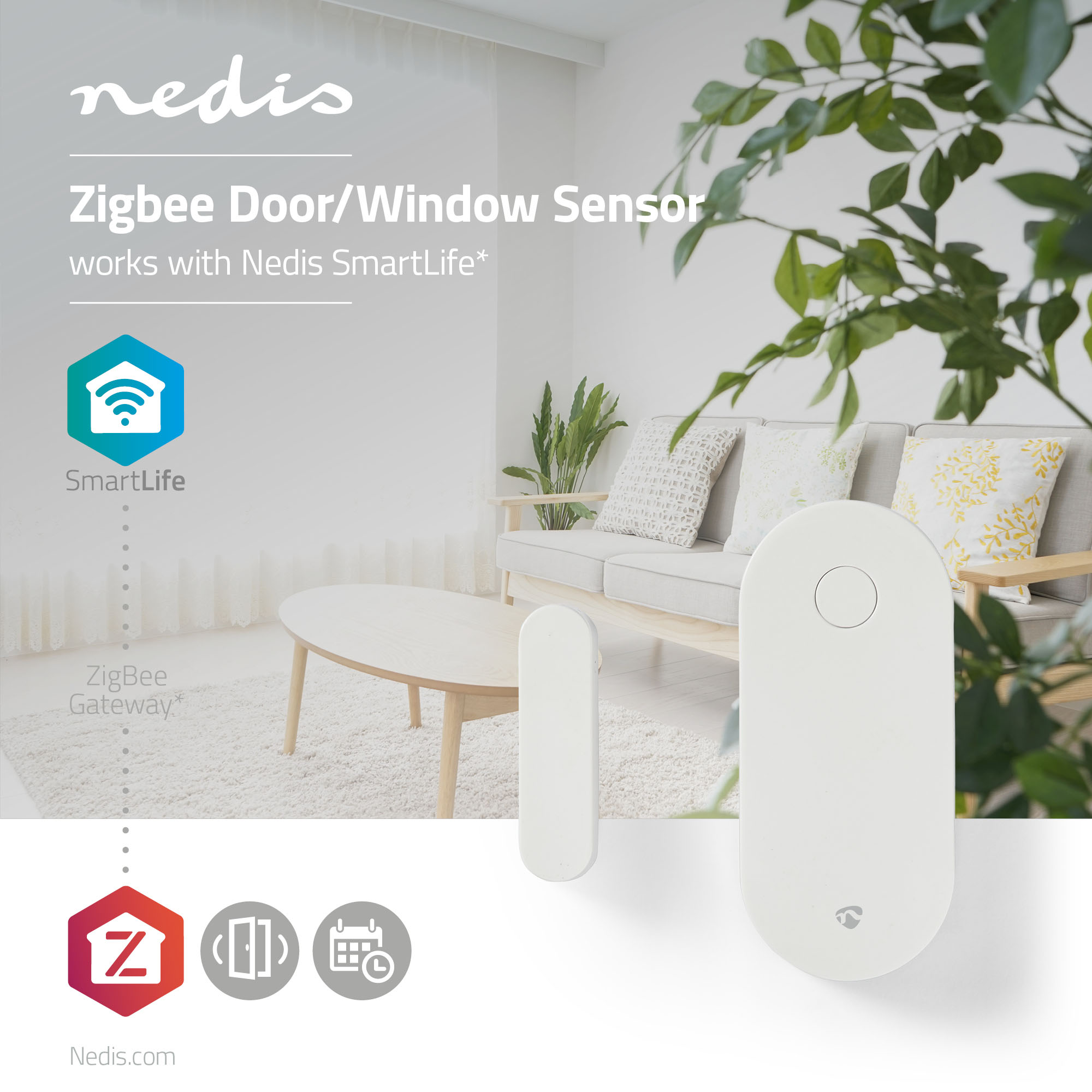 NEDIS Tür-Fenster-Sensor SmartLife, weiß