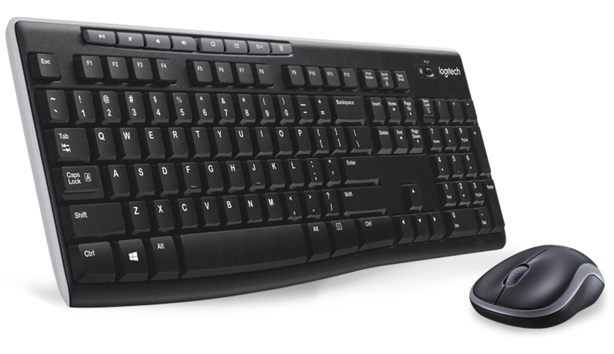 LOGITECH Funk-Tastatur- und Maus-Set MK270 schwarz