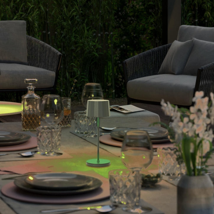 MÜLLER-LICHT LED-Akku-Tischleuchte OLEA, 2,2W, 200lm, RGB, anthrazit