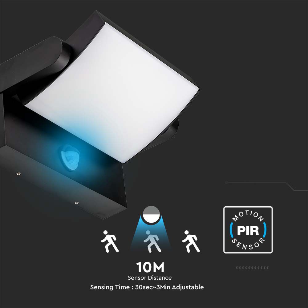 V-TAC LED-Fluter VT-11020S, EEK: E, 17 W, 2580 lm, 4000 K, Sensor, schwarz V-TAC LED-Fluter VT-11020S, EEK: E, 17 W, 2580 lm, 4000 K, Sensor, schwarz