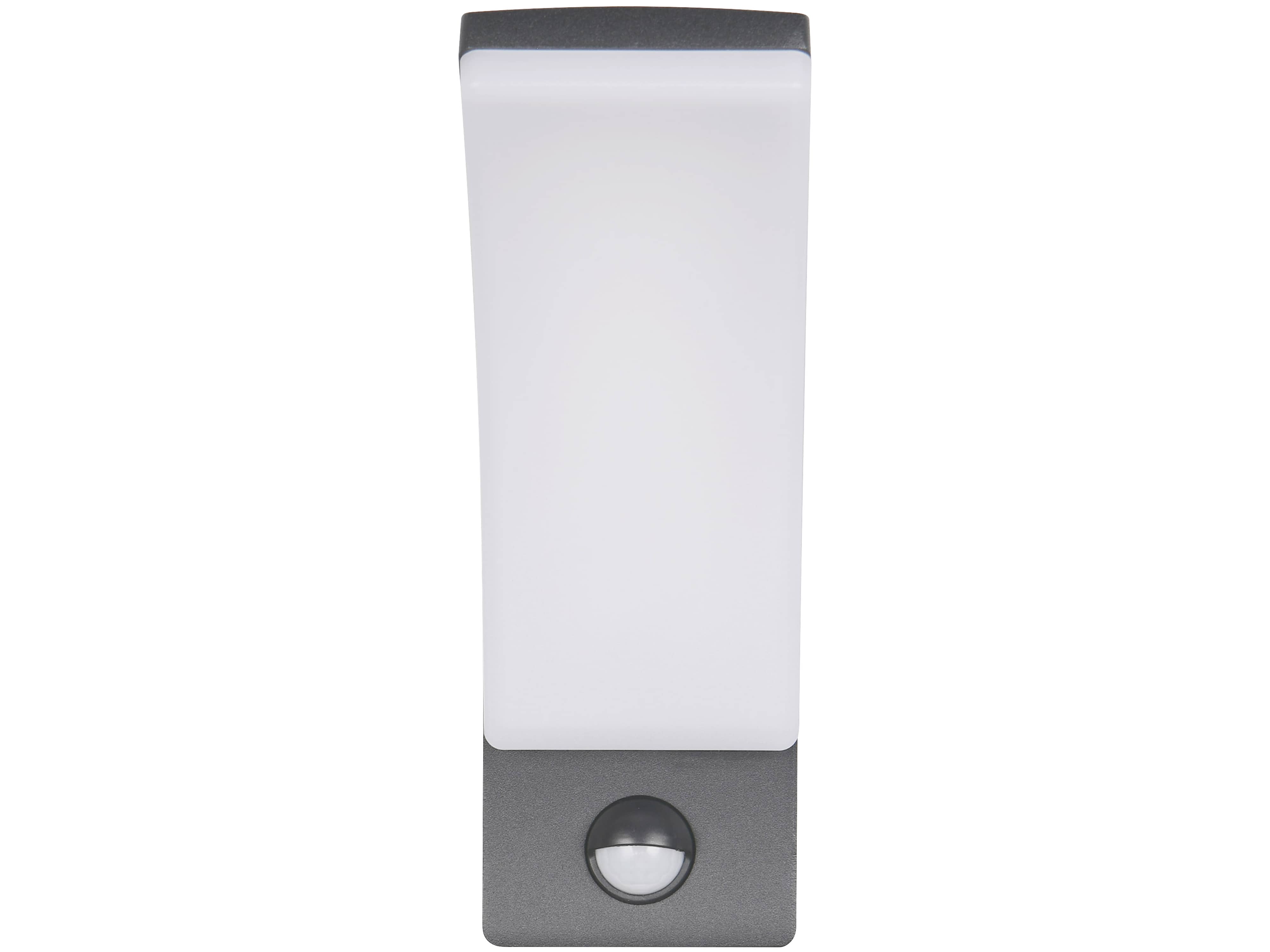REALITY LED-Wandleuchte Beja R23359142, mit Bewegungssensor, 12,5W, 4000K, 1650lm, neutalweiß, IP44, Anthrazit REALITY LED-Wandleuchte Beja R23359142, mit Bewegungssensor, 12,5W, 4000K, 1650lm, neutalweiß, IP44, Anthrazit