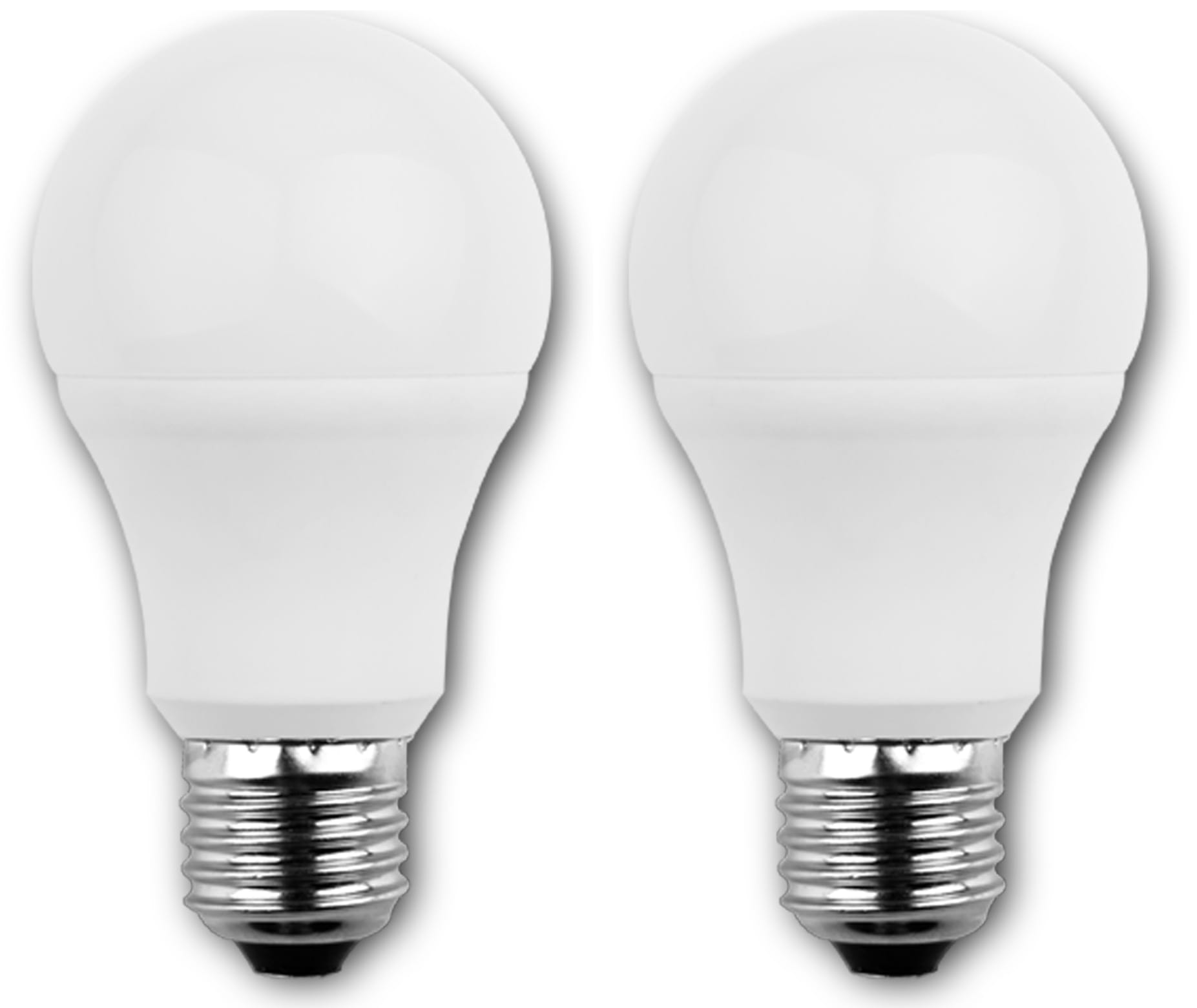 BLULAXA LED-Lampe A60, E27, 10 W, 1055 lm, 2700 K, 2 Stück