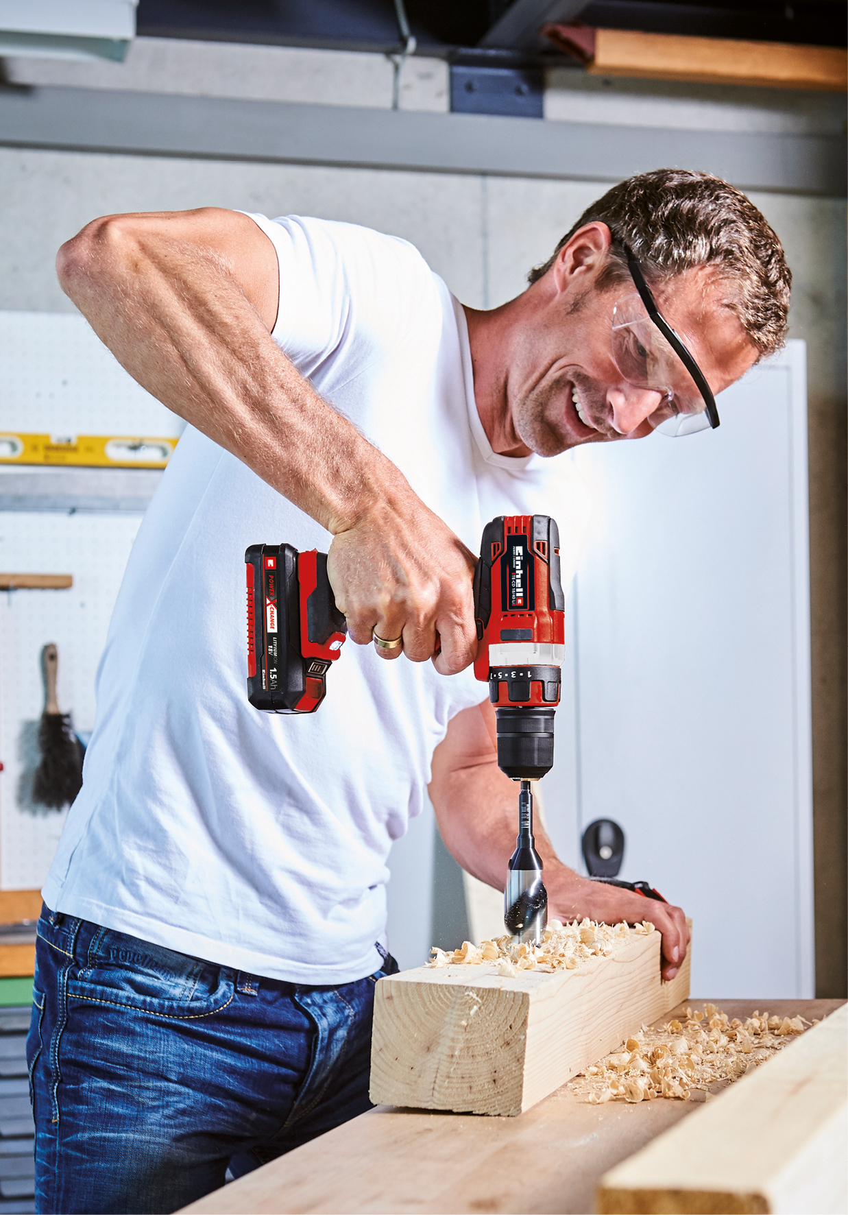 EINHELL Akku-Bohrschrauber TE-CD 18/40 Li Solo + E-Box Koffer S-F