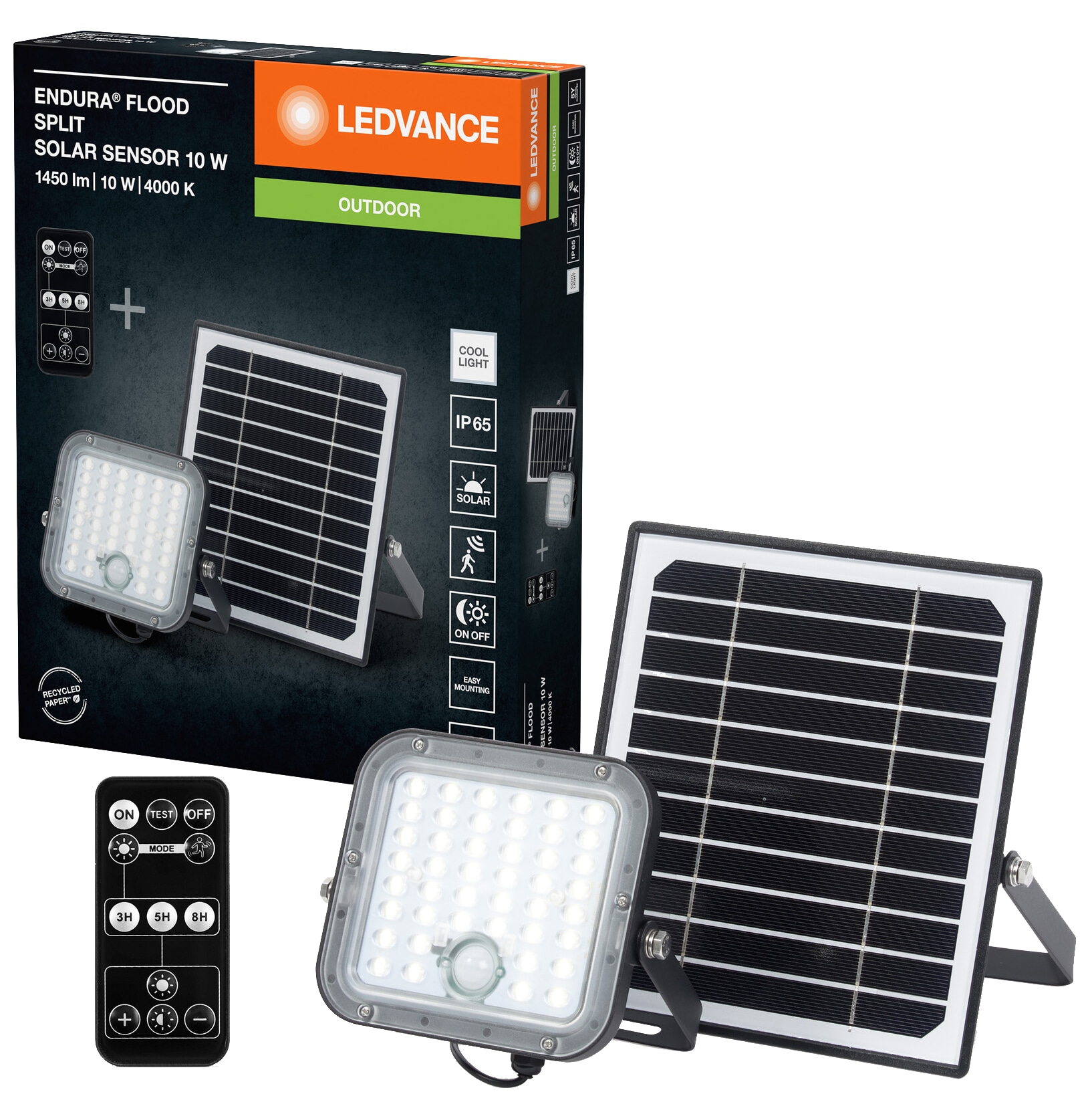 LEDVANCE Solar LED-Fluter Endura Flood Split 10 W, 1400 lm, 4000 K LEDVANCE Solar LED-Fluter Endura Flood Split 10 W, 1400 lm, 4000 K