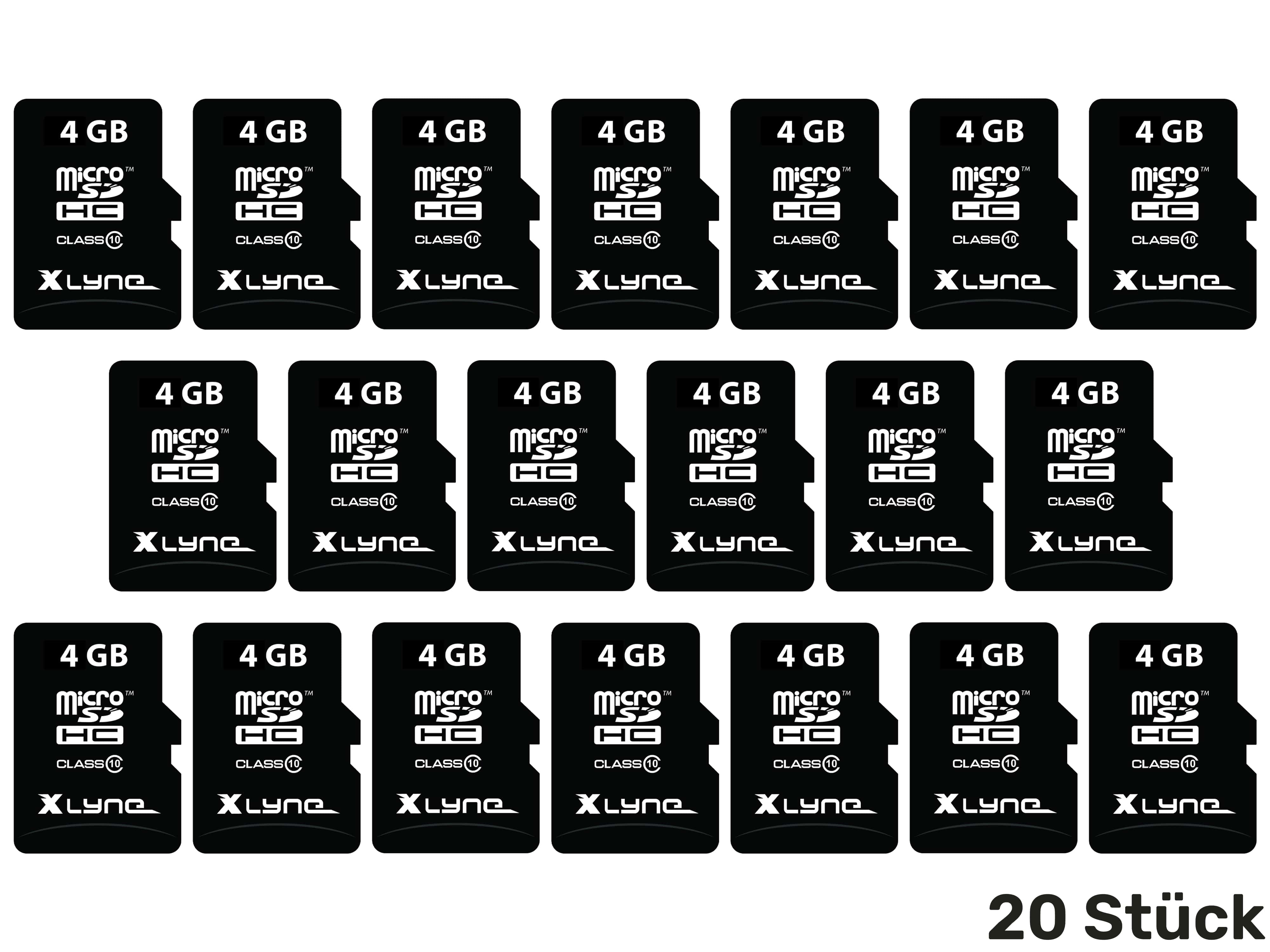 XLYNE MicroSD-Card 4GB Bulk Class 10 +SD-Adapter 20er Pack XLYNE MicroSD-Card 4GB Bulk Class 10 +SD-Adapter 20er Pack