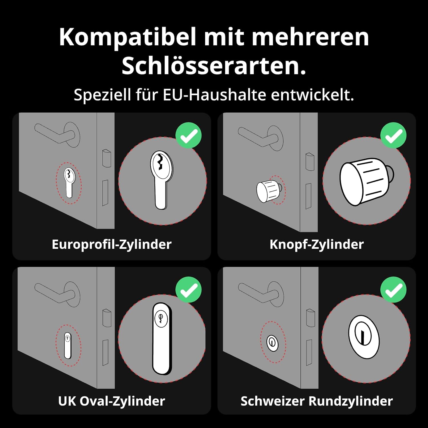 SWITCHBOT Smartes Türschloss, Smart Lock Pro, schwarz