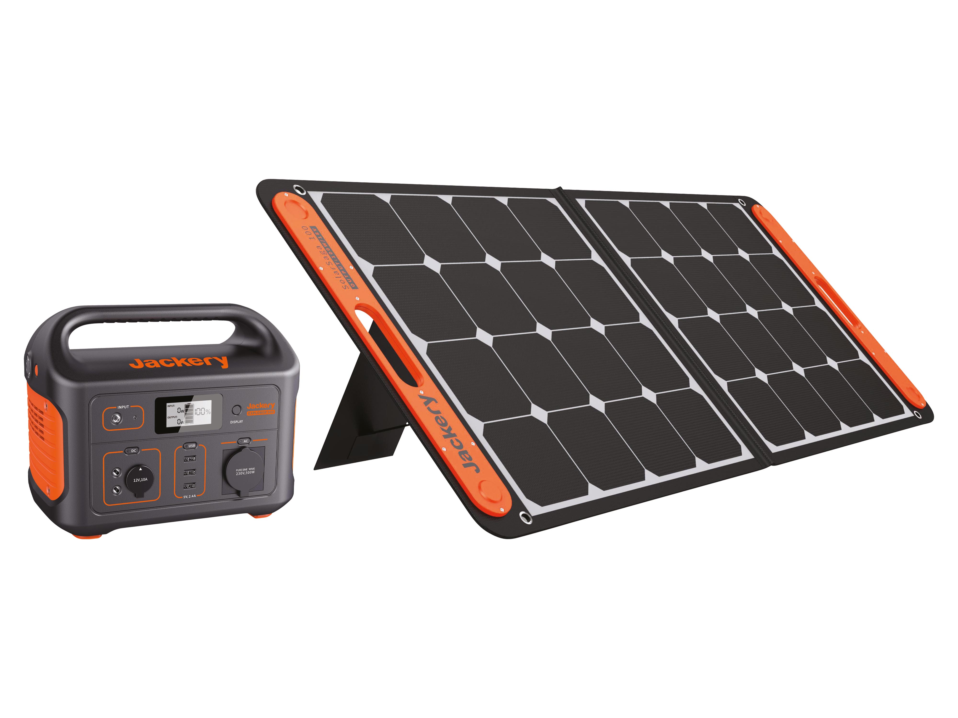 JACKERY Powerstation-Set Explorer 500EU + 100 W Solarmodul JACKERY Powerstation-Set Explorer 500EU + 100 W Solarmodul