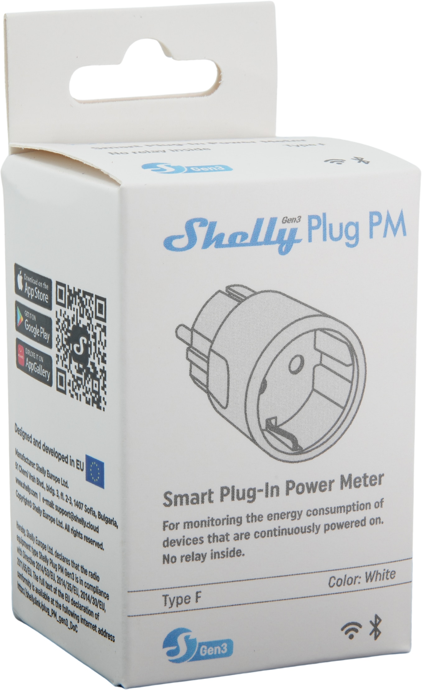 SHELLY WLAN-Steckdose Plug PM Gen3, weiß