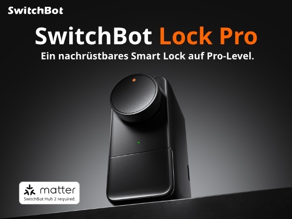 SWITCHBOT Smartes Türschloss, Smart Lock Pro, schwarz