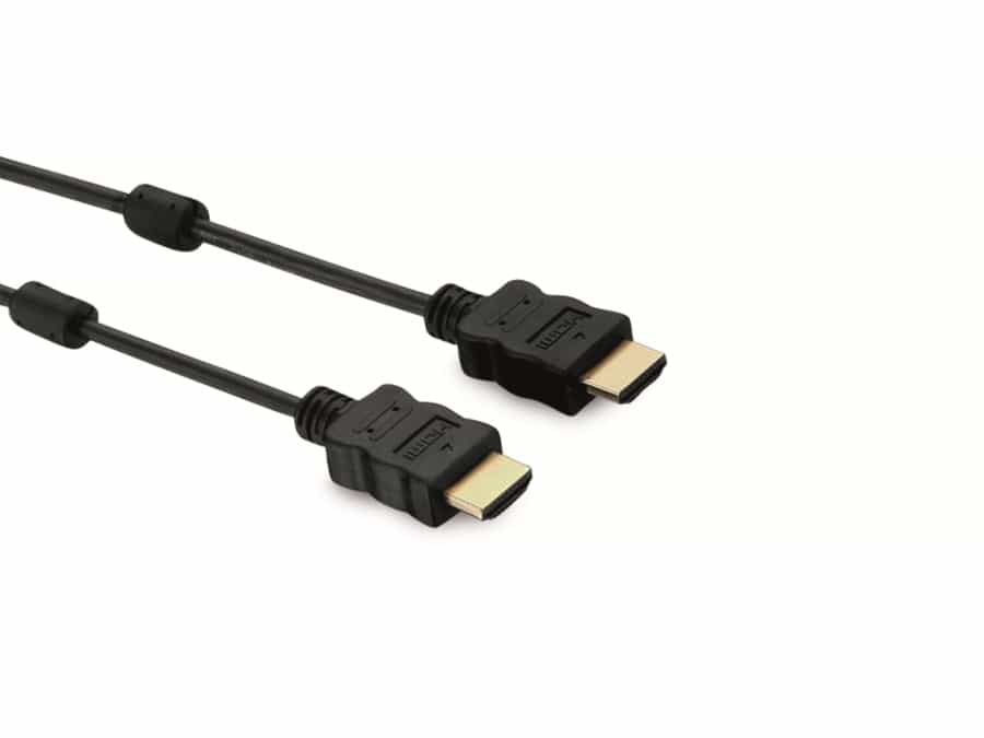 HDMI-Kabel, HIGH SPEED WITH ETHERNET, 2x Ferrit-Filter, 1 m