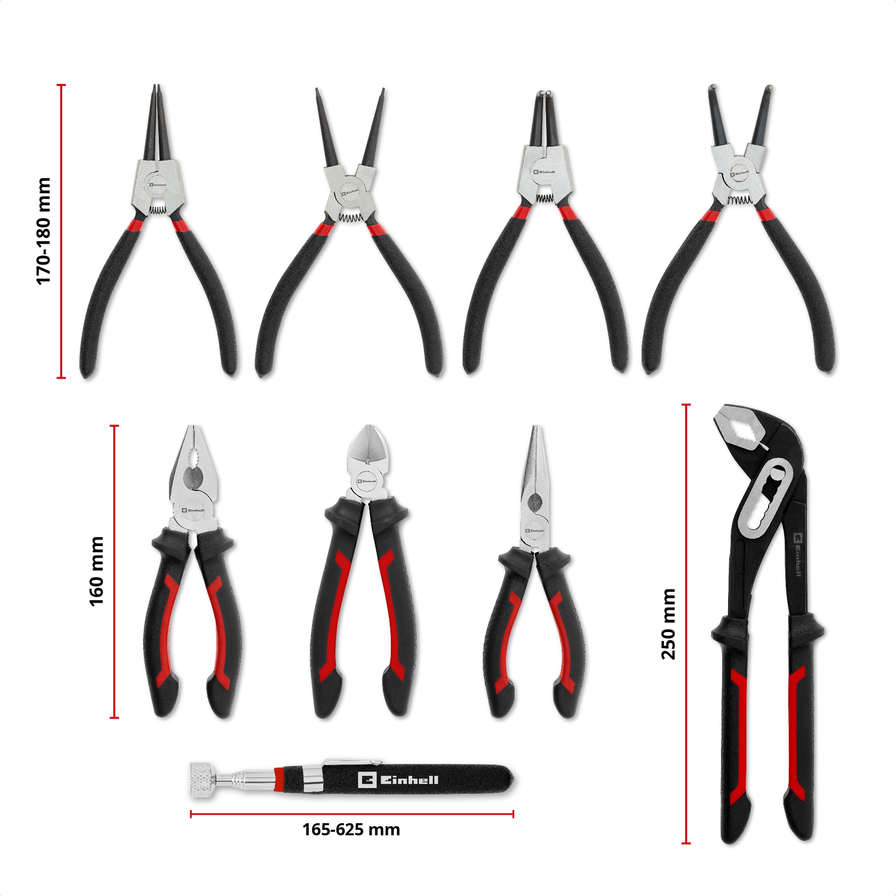 EINHELL E-Case-Einleger Zangen, 370522, 9-teilig EINHELL E-Case-Einleger Zangen, 370522, 9-teilig