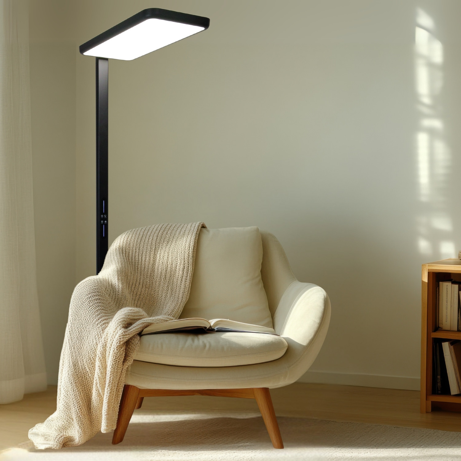 LUXULA LED-Büro-Stehleuchte, EEK: G, 100W, 7000lm, 4000K, schwarz