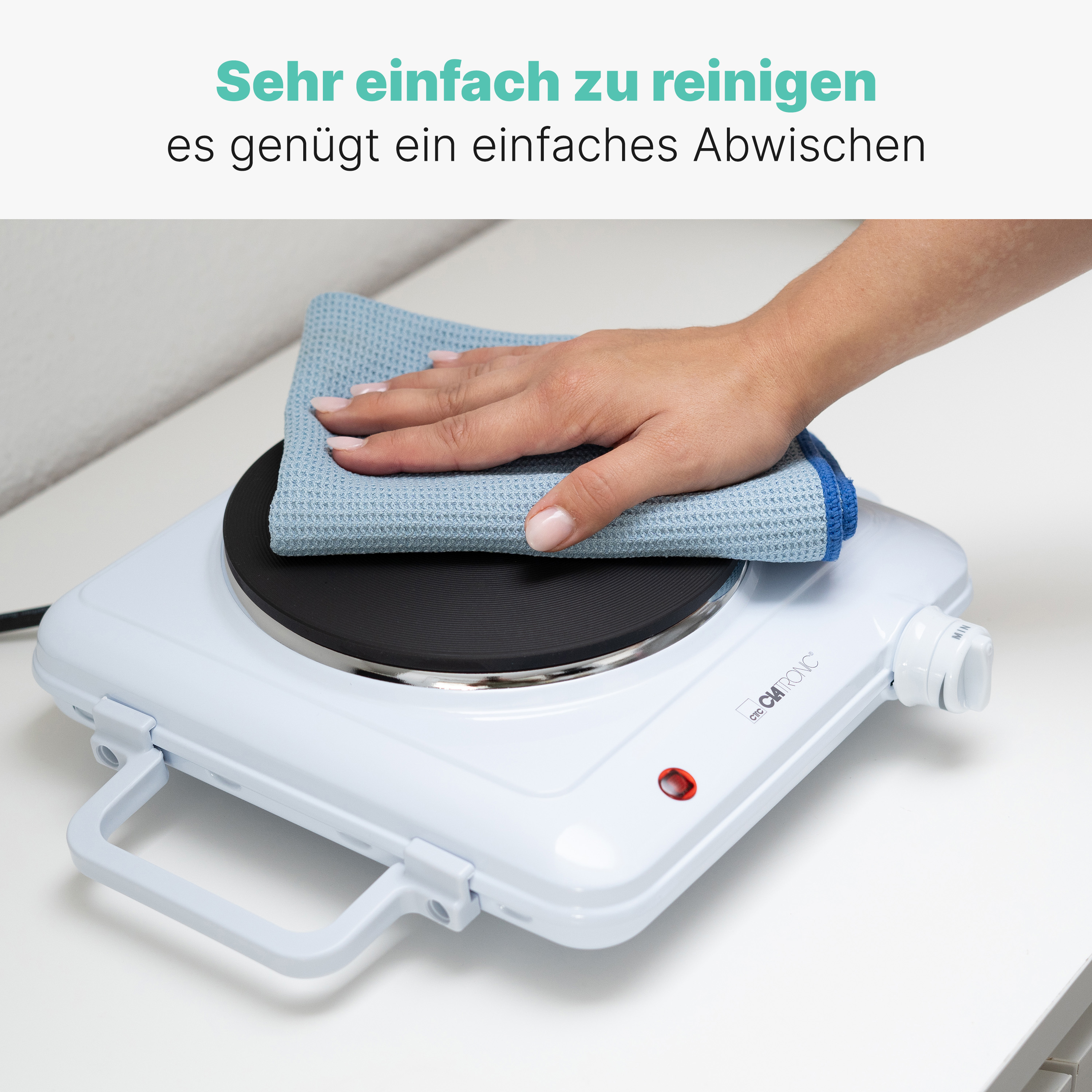 CLATRONIC Einzelkochplatte EKP 3582, Ø 180 mm, 1500 W, weiß