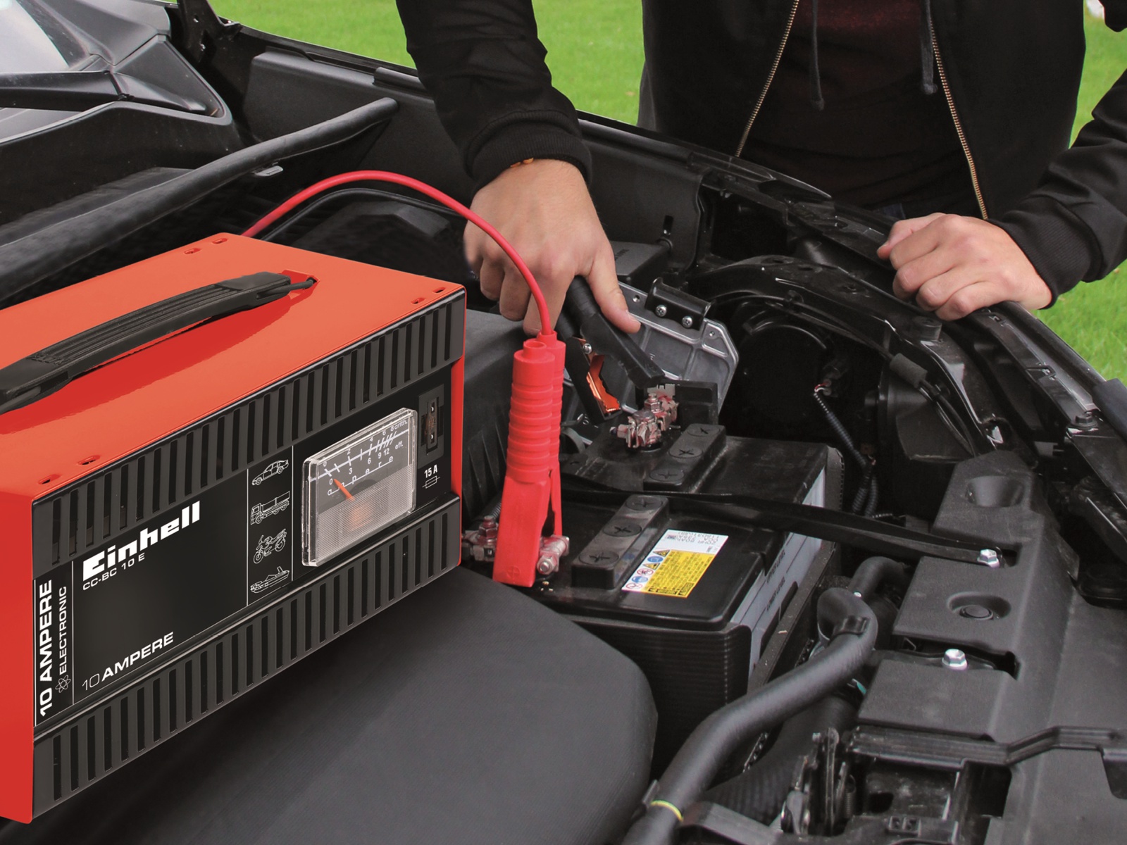 EINHELL Batterie-Ladegerät CC-BC 10 E, 12 V, 10 A